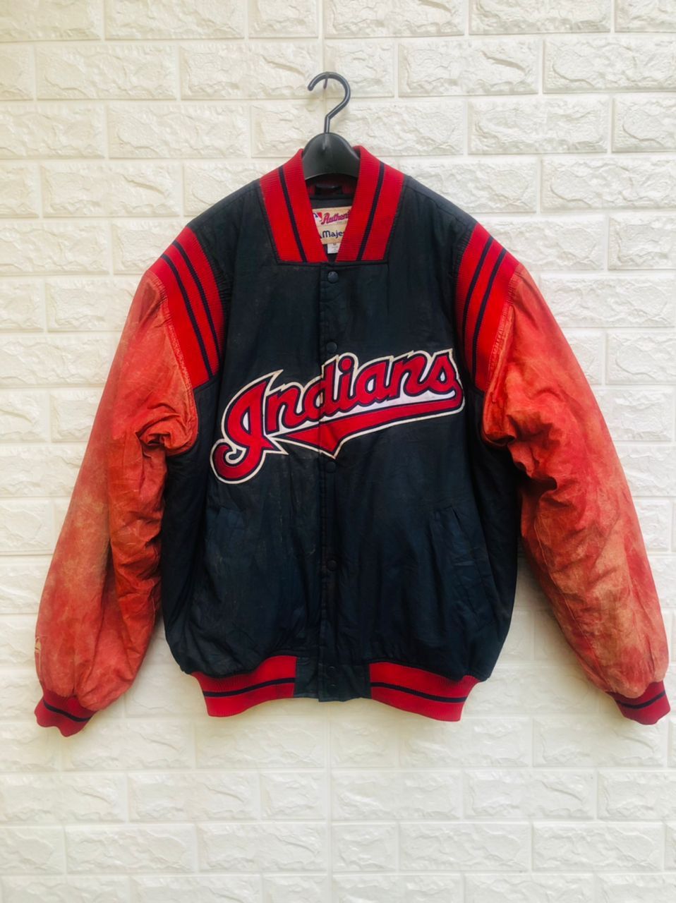 Japanese Brand × Vintage Vintage Indians Majestic Baseball Japanese Fashion Style Size US L / EU 52-54 / 3 - 1 Thumbnail