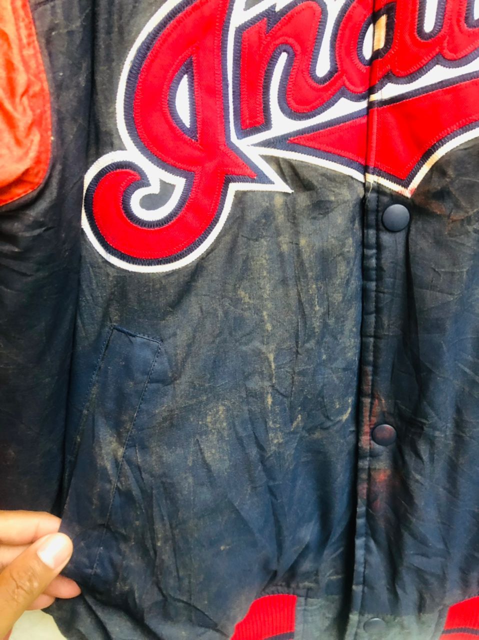 Japanese Brand × Vintage Vintage Indians Majestic Baseball Japanese Fashion Style Size US L / EU 52-54 / 3 - 14 Thumbnail