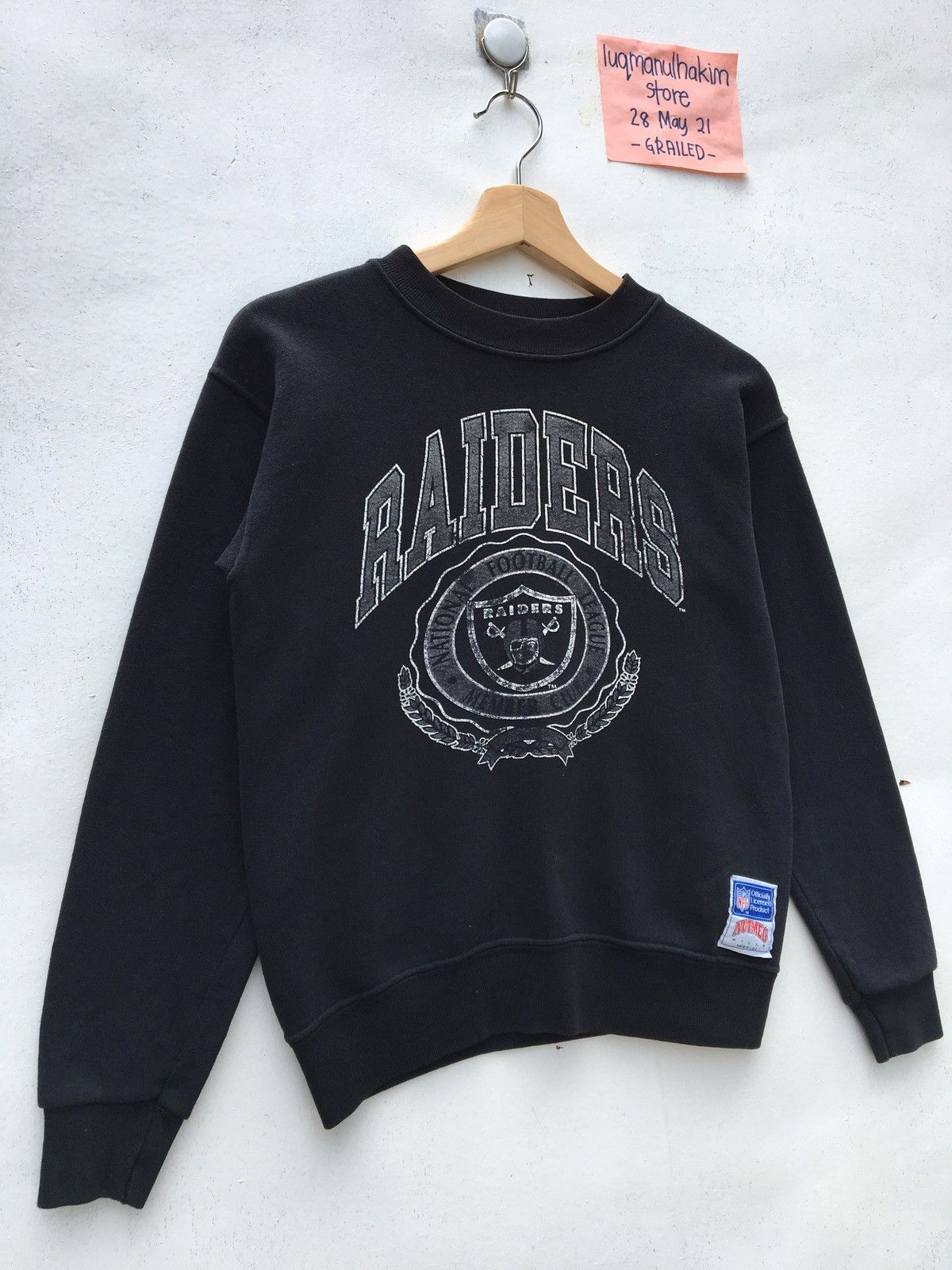 Vintage Nutmeg deals NFL Raiders Crewneck Sweatshirt