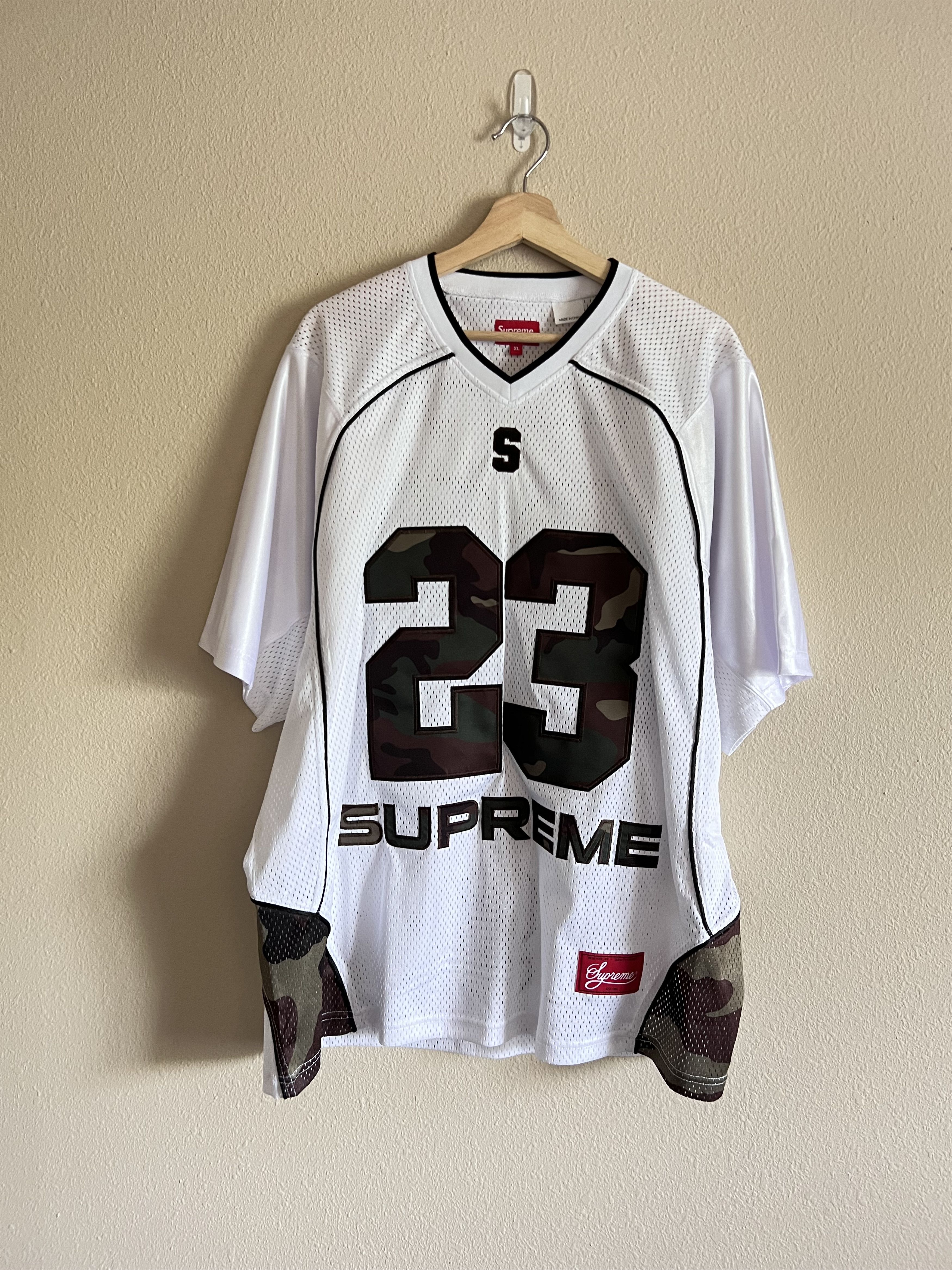 Supreme Perfect Season Football Jersey (SS23) White/Camo Size M