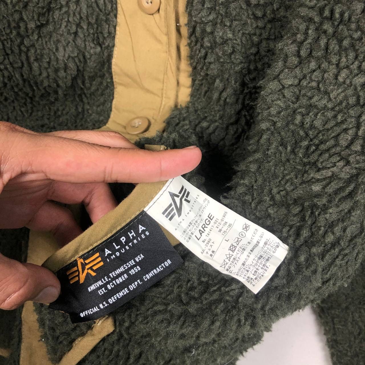 Alpha Industries × Army Of Me Alpha Industries Army Faux Fur Sherpa Reversible Jacket Size US L / EU 52-54 / 3 - 12 Thumbnail