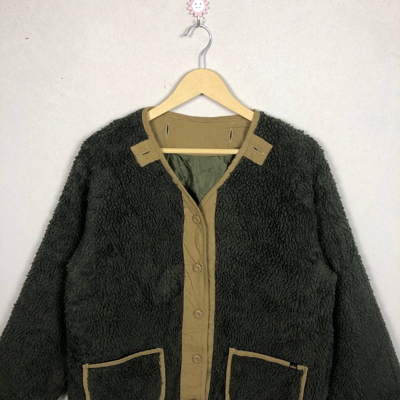 Alpha Industries × Army Of Me Alpha Industries Army Faux Fur Sherpa Reversible Jacket Size US L / EU 52-54 / 3 - 5 Thumbnail