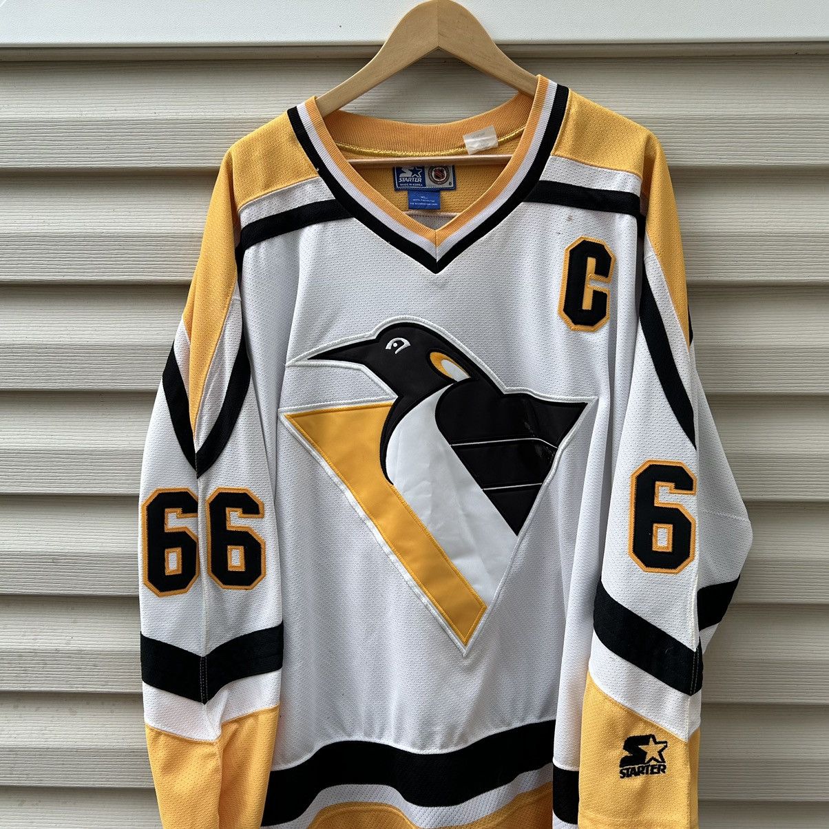 NHL × Starter × Vintage 90s starter Mario Lemieux Pittsburgh Penguins jersey Size US XL / EU 56 / 4 - 2 Thumbnail