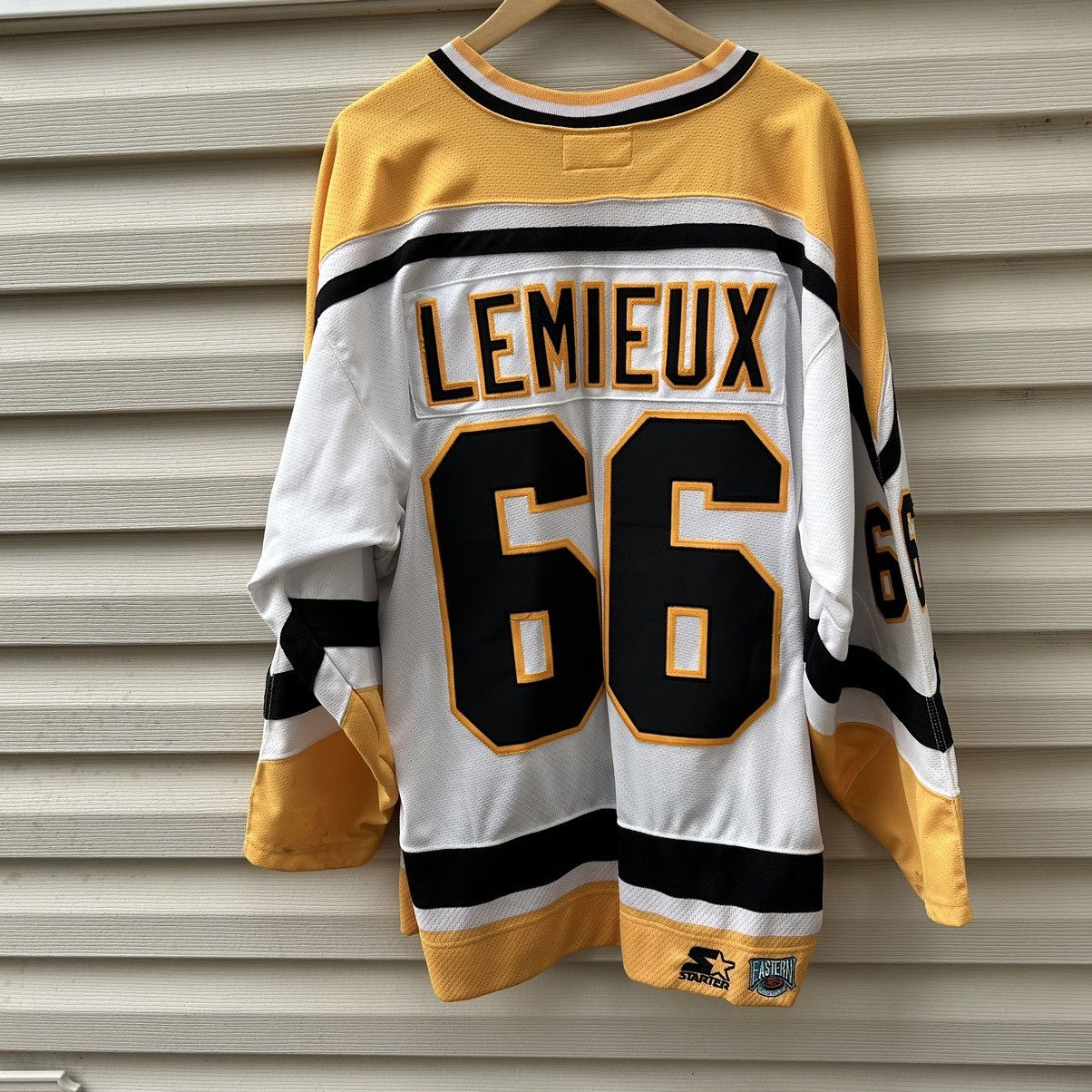 NHL × Starter × Vintage 90s starter Mario Lemieux Pittsburgh Penguins jersey Size US XL / EU 56 / 4 - 6 Thumbnail