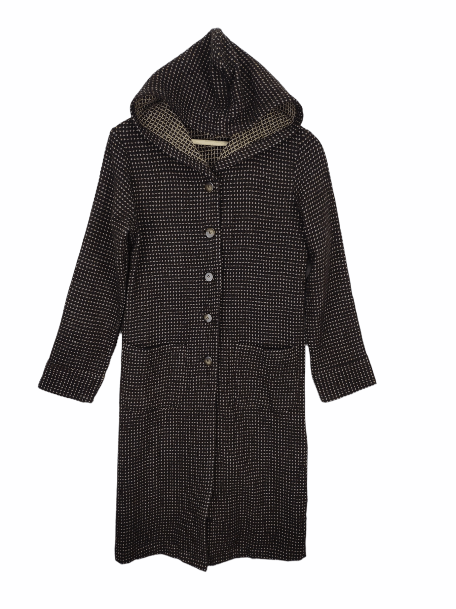 Designer × Japanese Brand Vintage Japanese Brand Wool Hooded Jacket Size S / US 4 / IT 40 - 1 Thumbnail