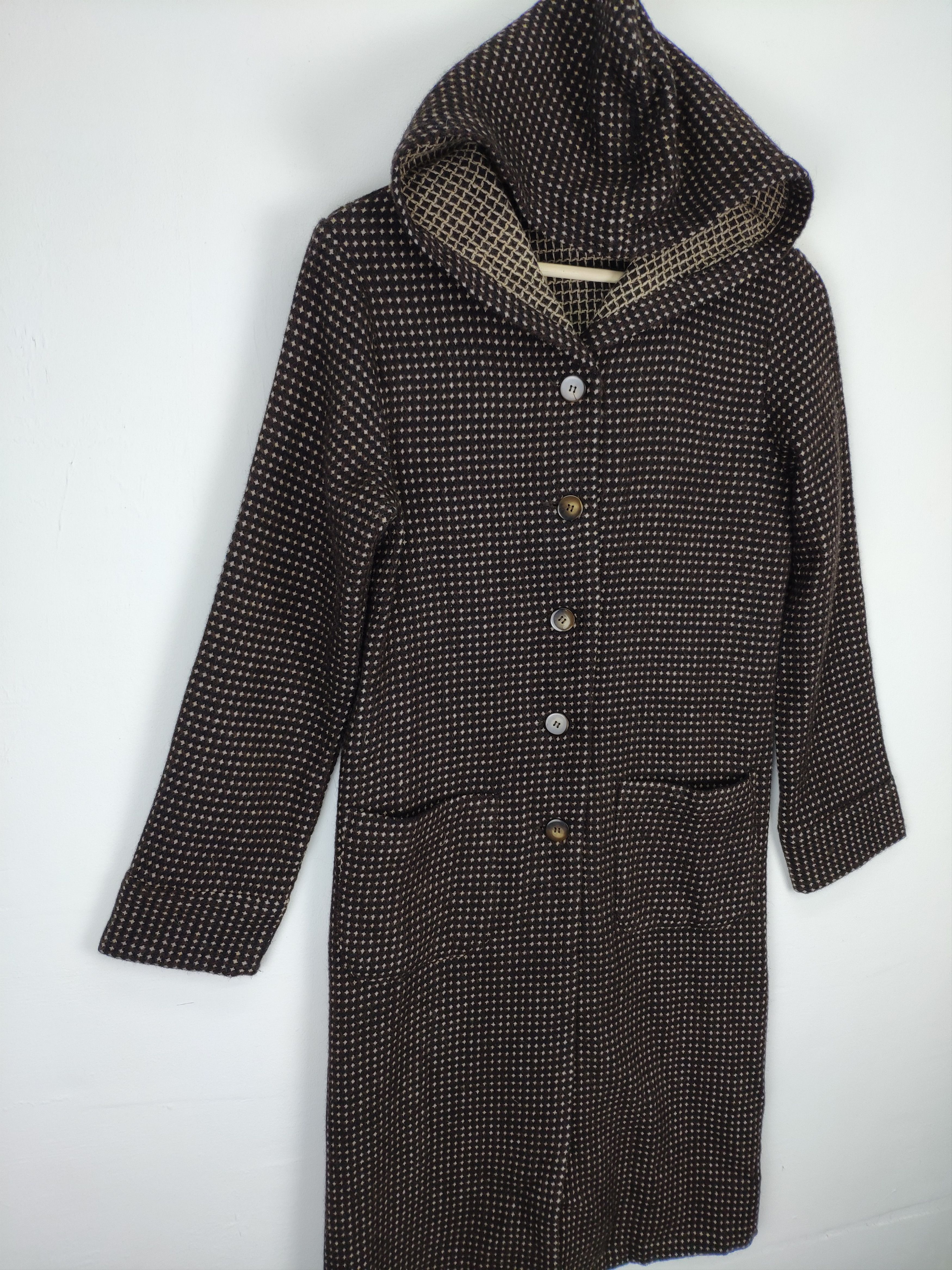 Designer × Japanese Brand Vintage Japanese Brand Wool Hooded Jacket Size S / US 4 / IT 40 - 3 Thumbnail