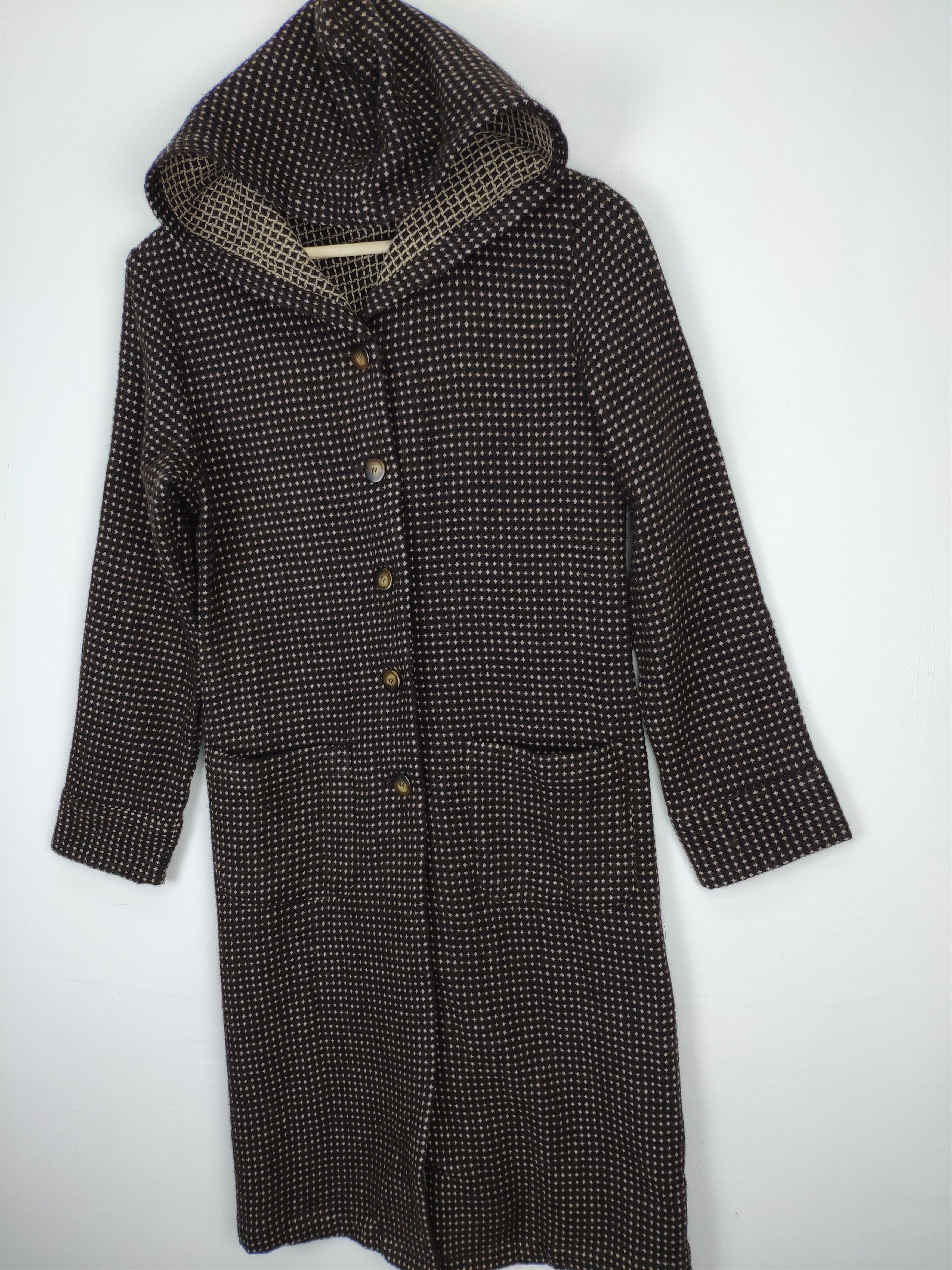 Designer × Japanese Brand Vintage Japanese Brand Wool Hooded Jacket Size S / US 4 / IT 40 - 2 Thumbnail