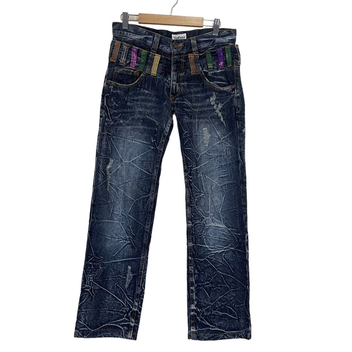 Hysteric Glamour × Japanese Brand 🔥DOPE🔥Real Double Waist! Nylaus Clothing Distressed Denim Size US 29 - 1 Thumbnail