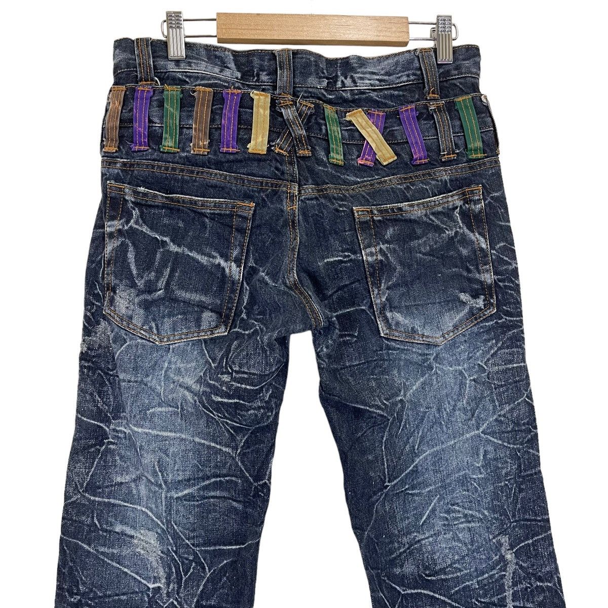 Hysteric Glamour × Japanese Brand 🔥DOPE🔥Real Double Waist! Nylaus Clothing Distressed Denim Size US 29 - 8 Thumbnail