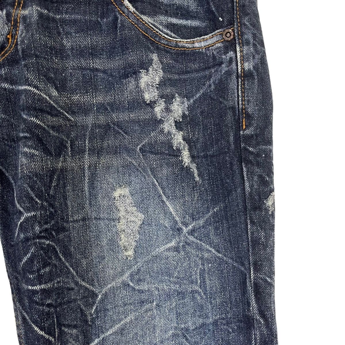 Hysteric Glamour × Japanese Brand 🔥DOPE🔥Real Double Waist! Nylaus Clothing Distressed Denim Size US 29 - 4 Thumbnail