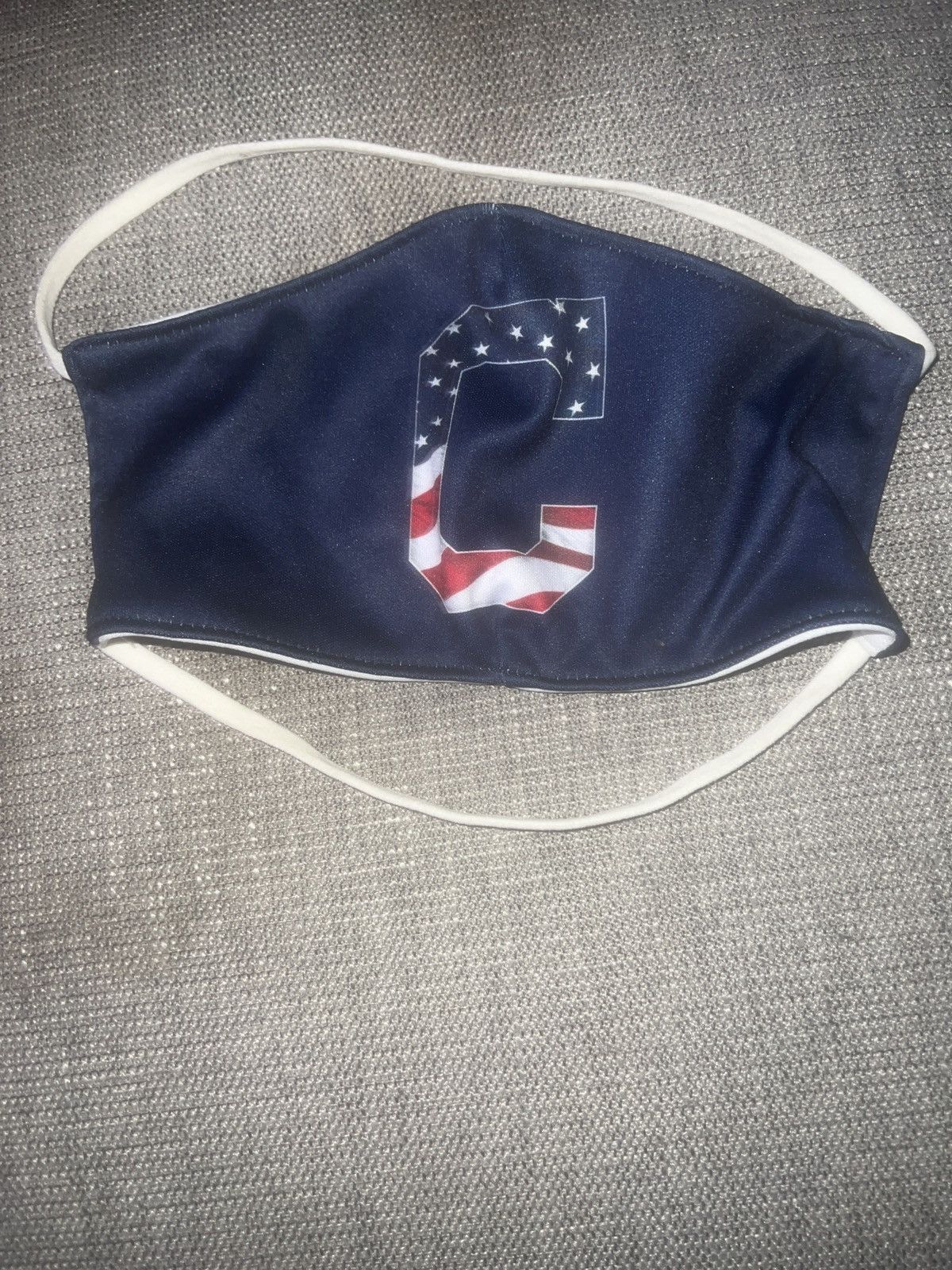 MLB Cleveland Indians Patriotic C Logo Mask Size ONE SIZE - 1 Thumbnail