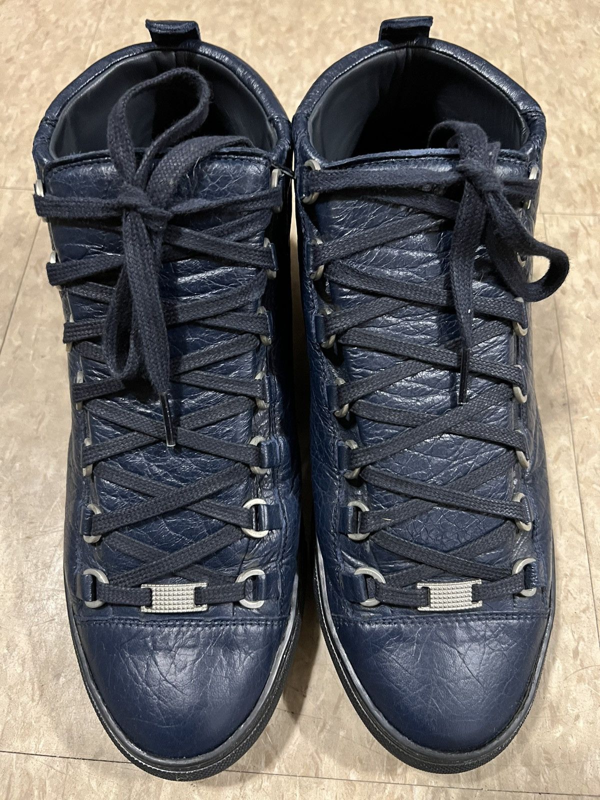 Balenciaga Balenciaga Arena designer sneakers navy blue black Size US 9 / EU 42 - 2 Thumbnail