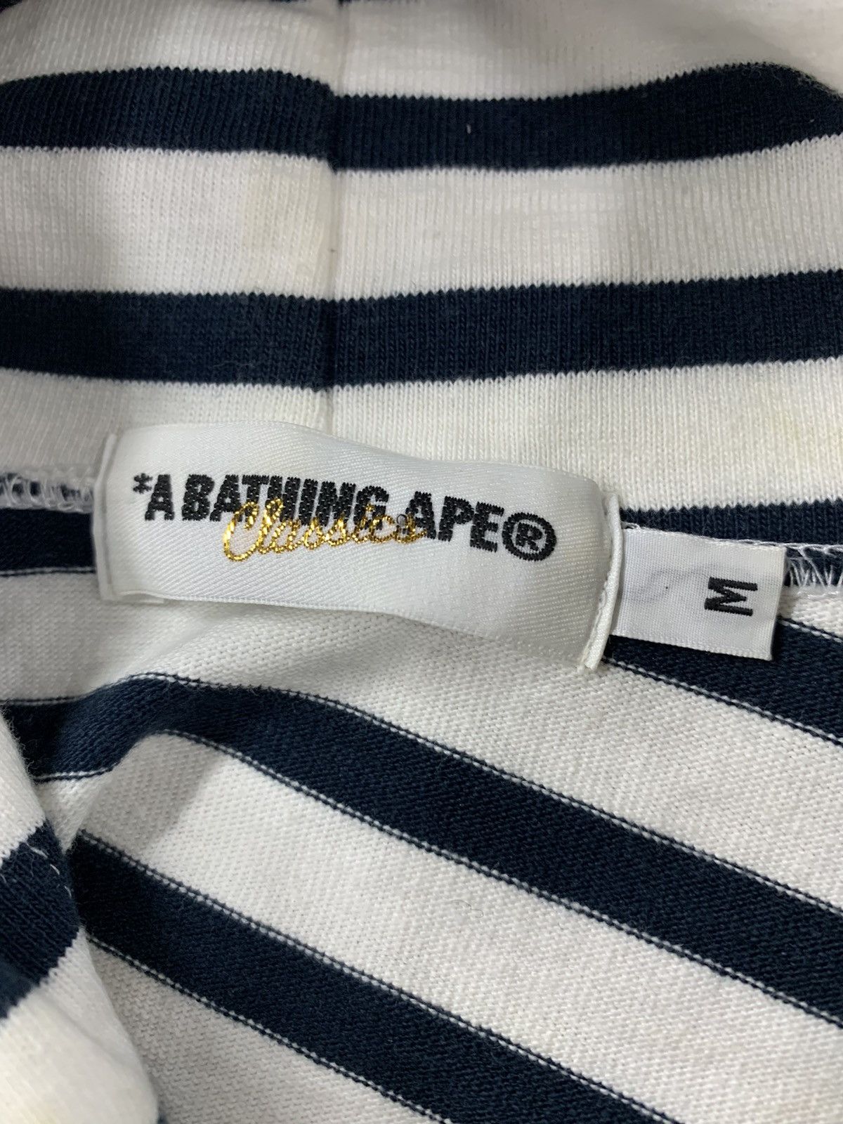 Bape Bape Naval Striped Hooded Sweatshirt Size US M / EU 48-50 / 2 - 4 Thumbnail