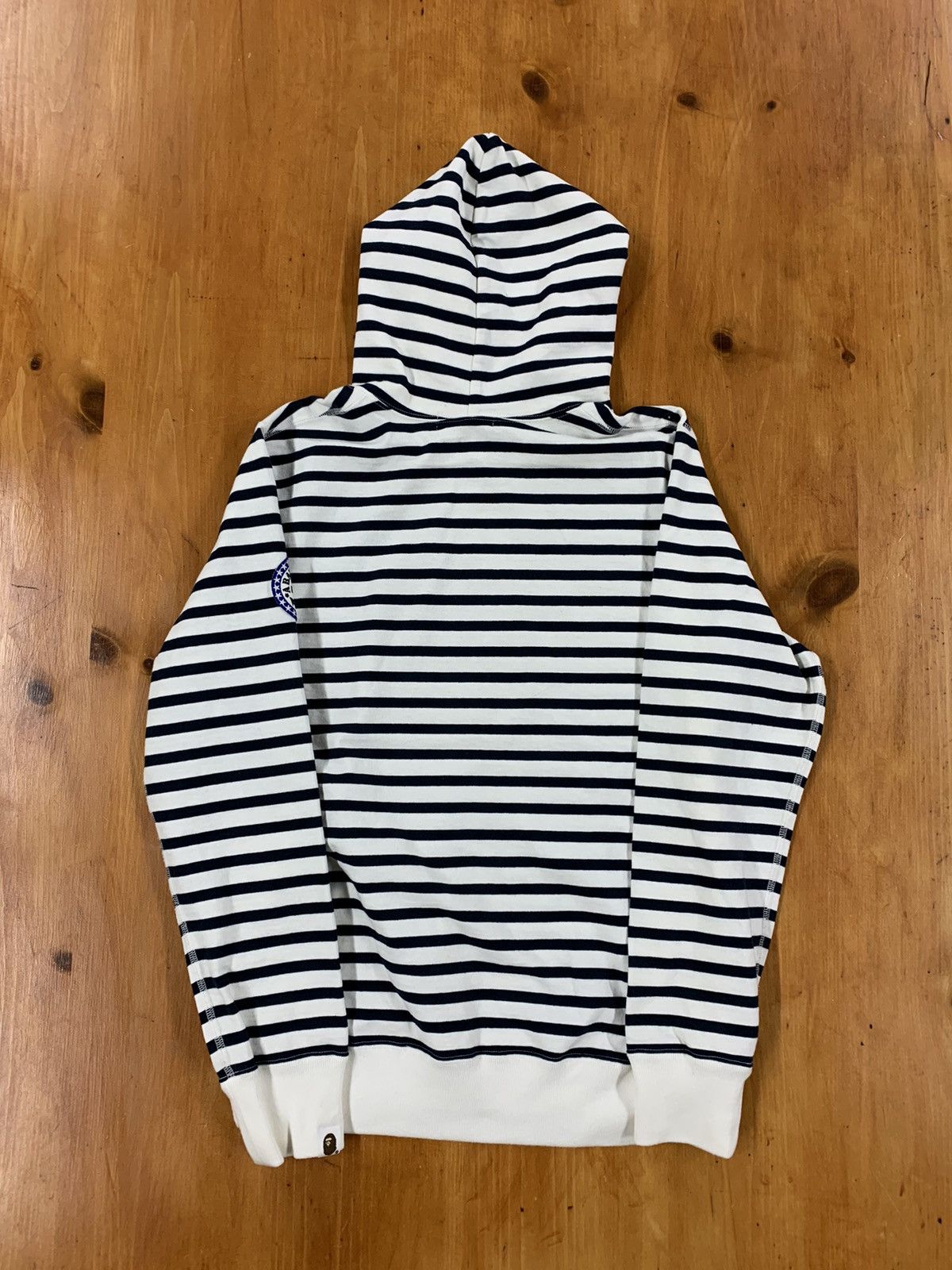Bape Bape Naval Striped Hooded Sweatshirt Size US M / EU 48-50 / 2 - 2 Thumbnail