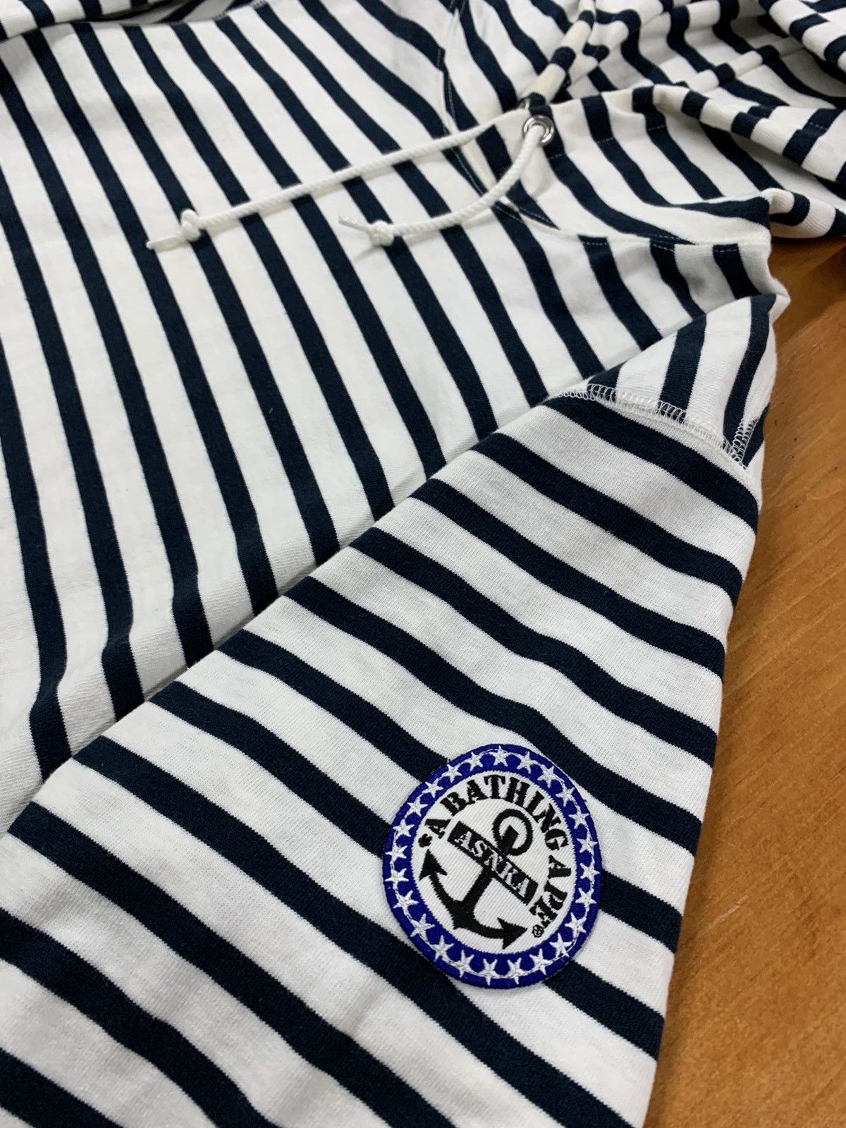 Bape Bape Naval Striped Hooded Sweatshirt Size US M / EU 48-50 / 2 - 3 Thumbnail