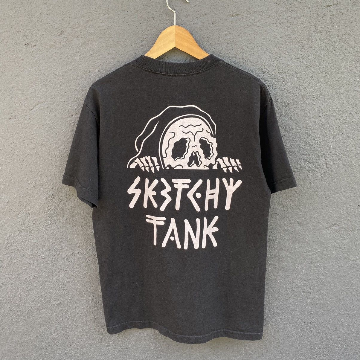 Vintage Thrashed Faded Sketchy Tank Pocket ERD GHOST TEE Size US M / EU 48-50 / 2 - 1 Thumbnail