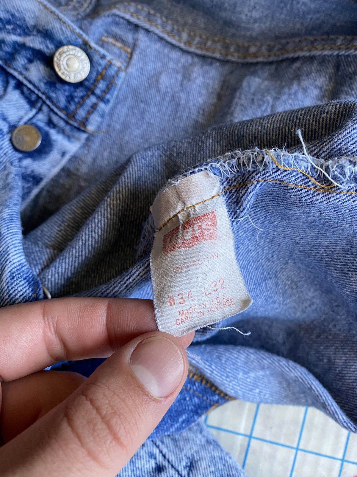 Levi's × Levi's Vintage Clothing × Vintage Vintage Levi’s 501 Acid Washed Denim Made in USA Fits 32x30 Size US 32 / EU 48 - 12 Thumbnail