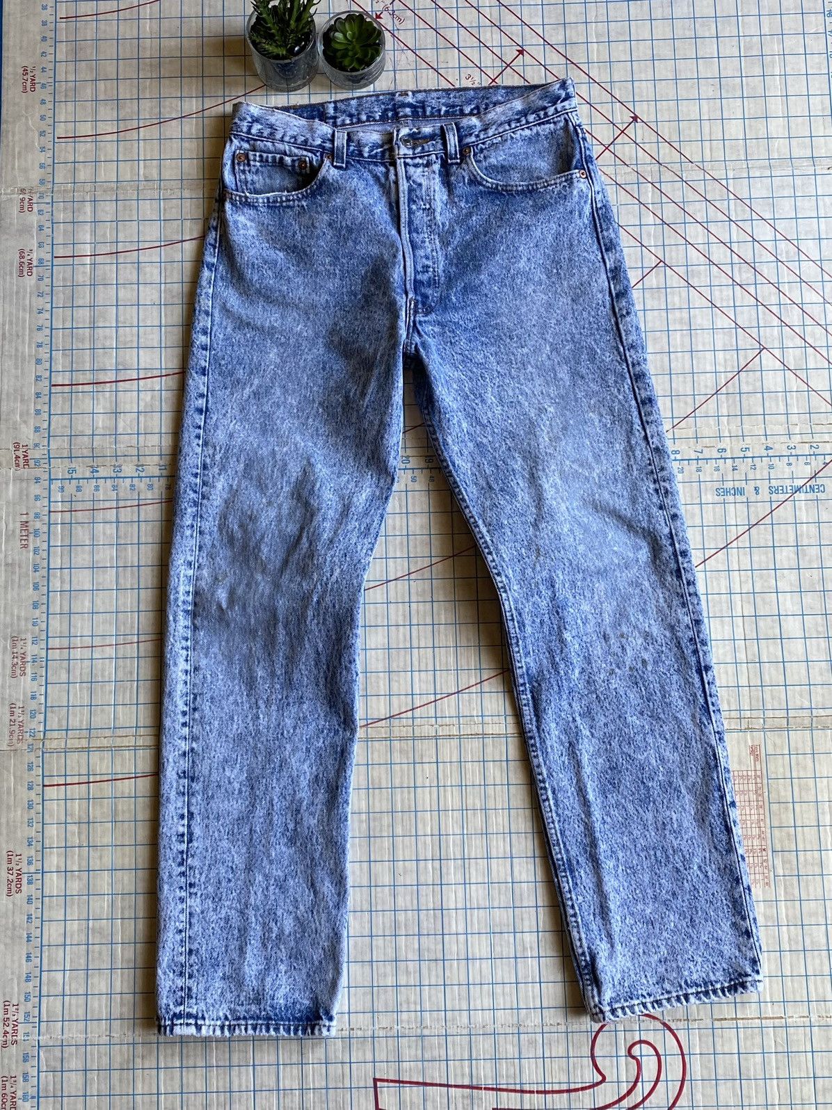 Levi's × Levi's Vintage Clothing × Vintage Vintage Levi’s 501 Acid Washed Denim Made in USA Fits 32x30 Size US 32 / EU 48 - 3 Thumbnail