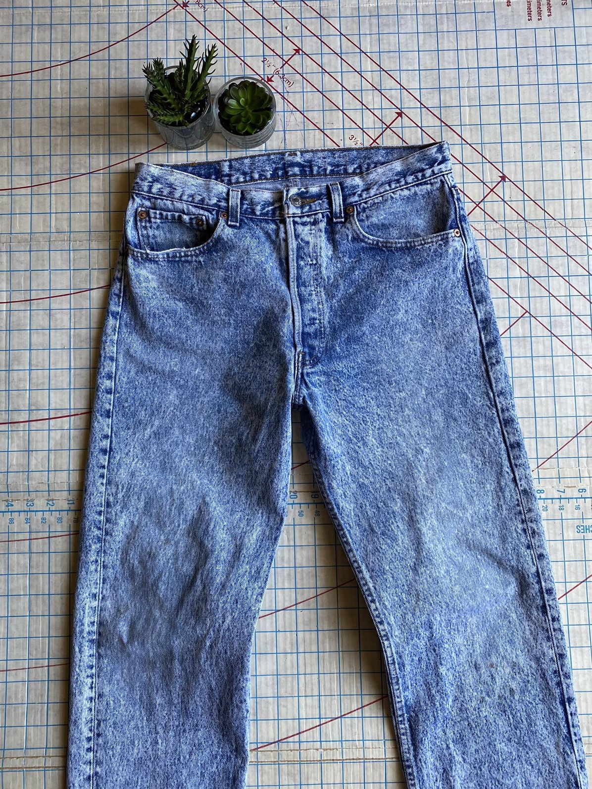 Levi's × Levi's Vintage Clothing × Vintage Vintage Levi’s 501 Acid Washed Denim Made in USA Fits 32x30 Size US 32 / EU 48 - 4 Thumbnail