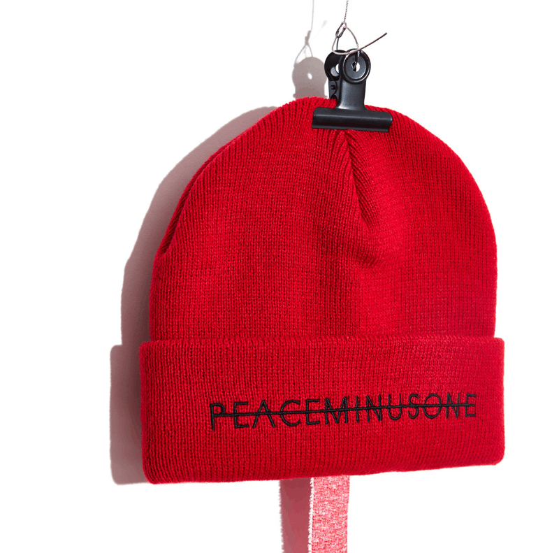 peaceminusone PMO Knit Cap Red Size ONE SIZE - 2 Thumbnail