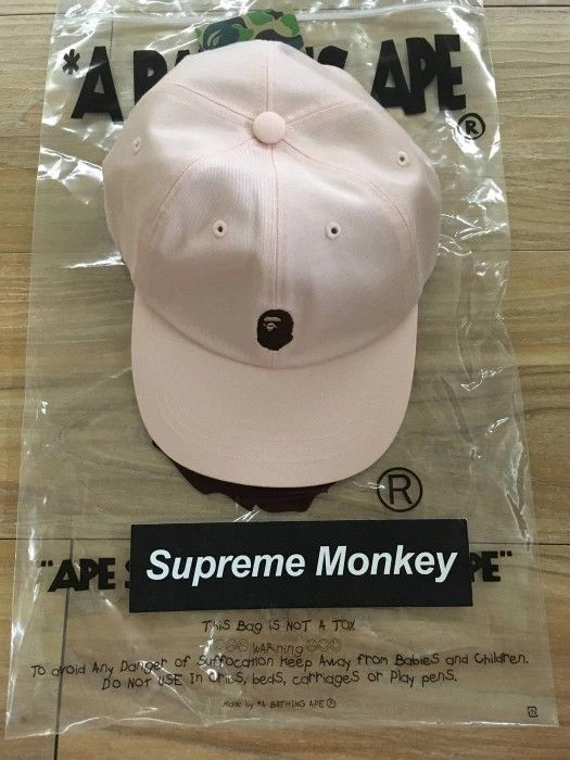 Bape Ape Head Panel Cap Pink Size ONE SIZE - 3 Thumbnail