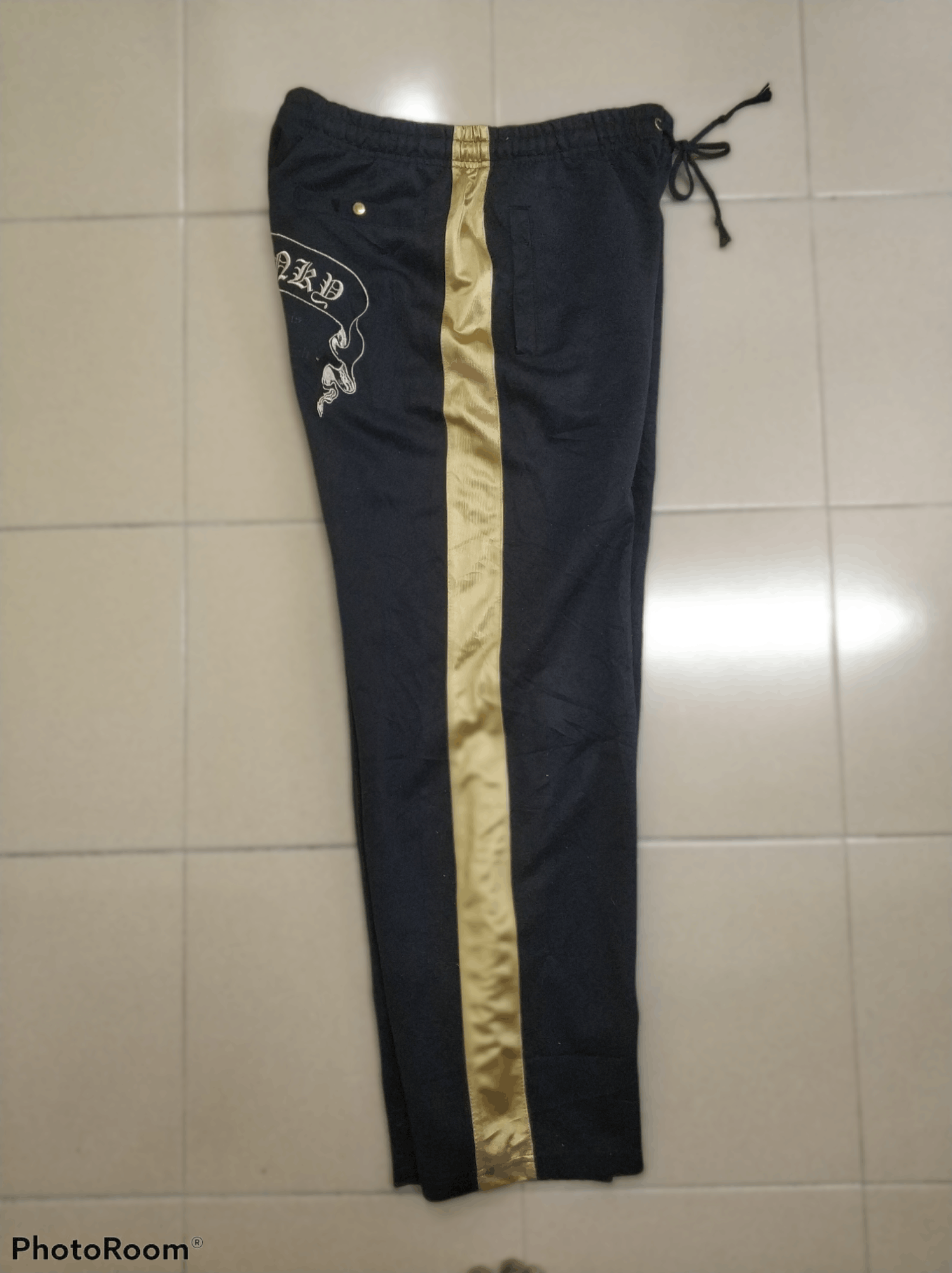 Japanese Brand 🔥Skull Junky GoldStripe Chrome Hearts Inspired Track Pants Size US 31 - 6 Thumbnail