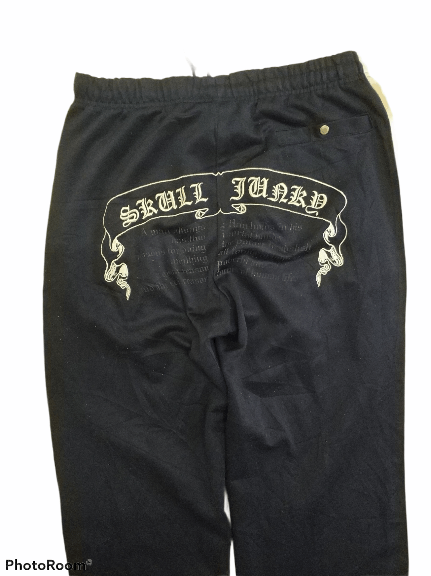 Japanese Brand 🔥Skull Junky GoldStripe Chrome Hearts Inspired Track Pants Size US 31 - 2 Thumbnail