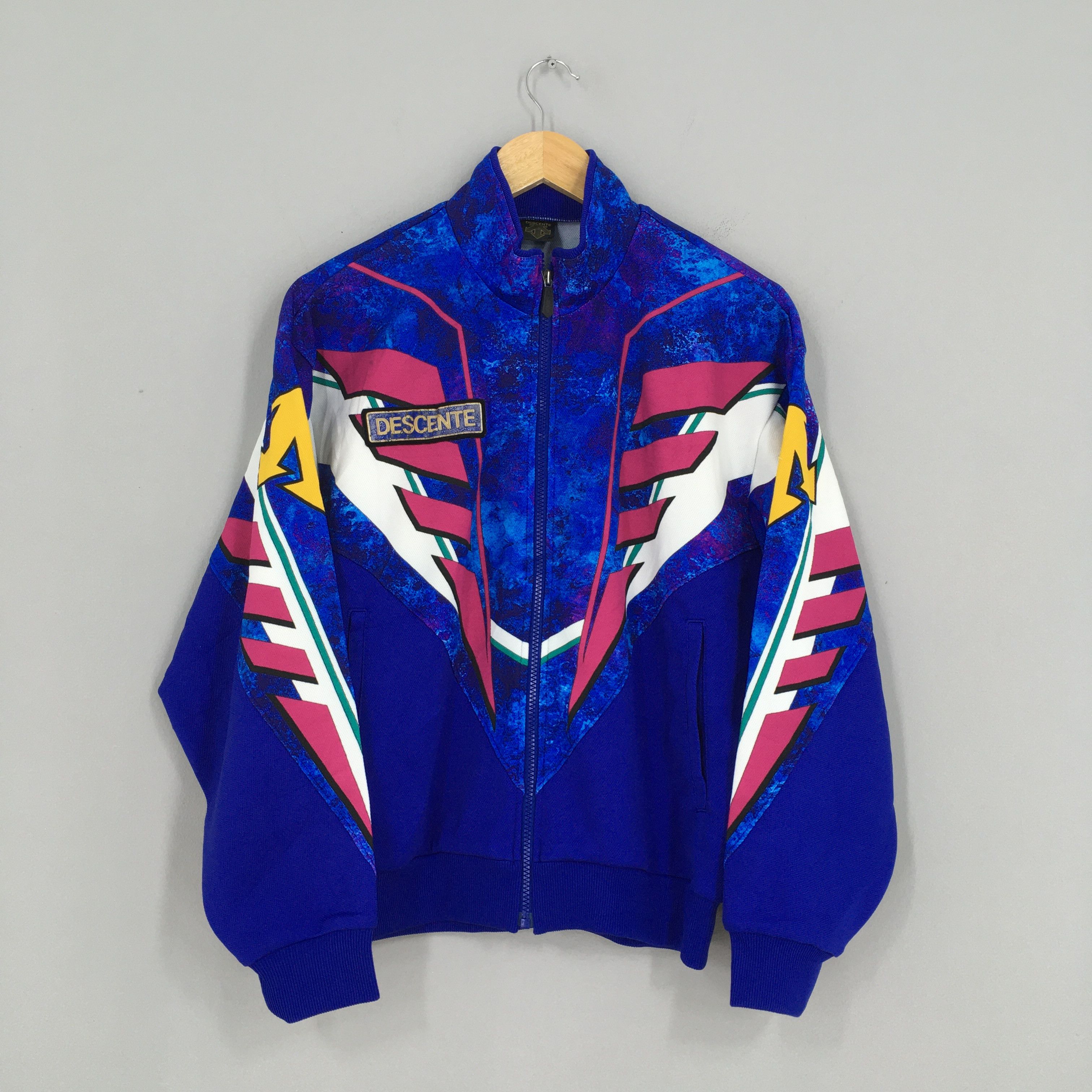 image of Descente Japan Abstract Windbreaker Jacket Large, Men's