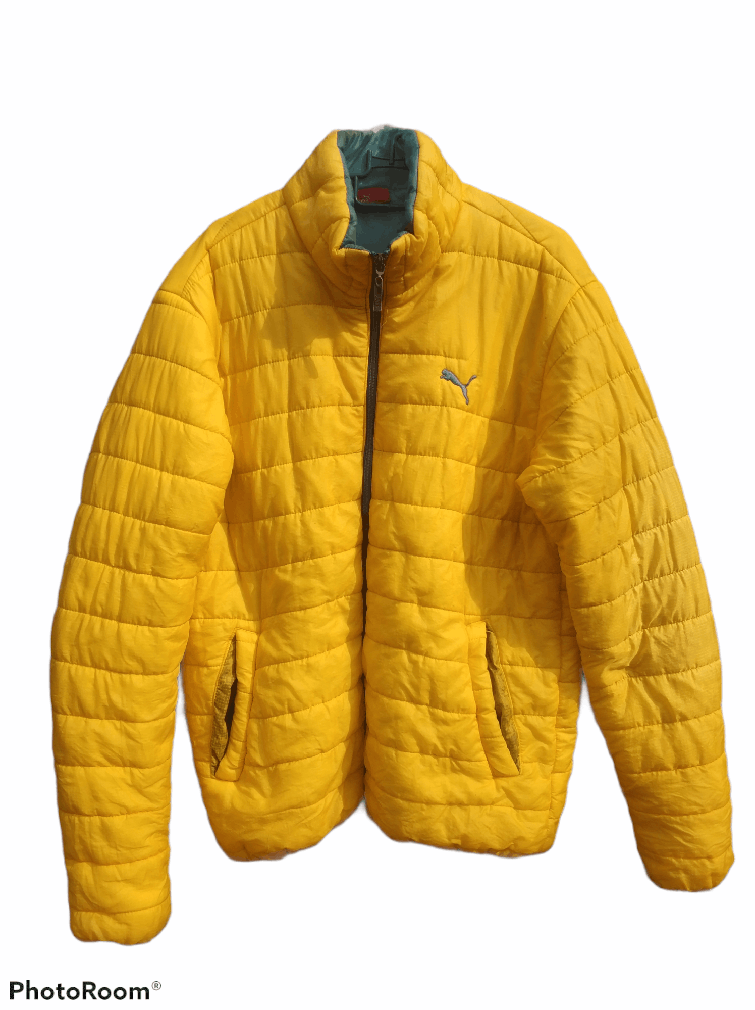 Puma 🔥Yellow Vintage Puma Puffer Jackets Size US S / EU 44-46 / 1 - 1 Thumbnail