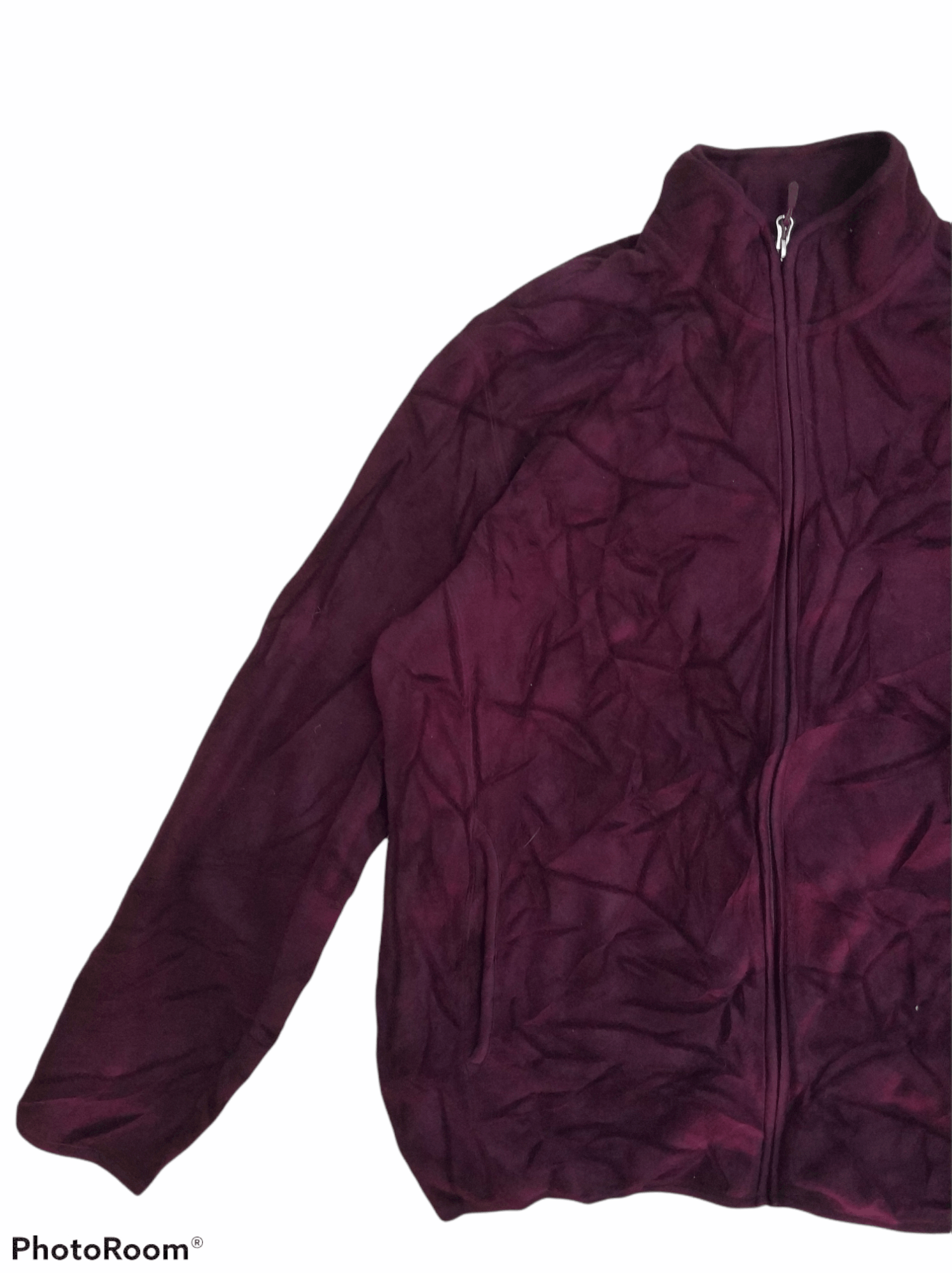 Japanese Brand 🔥Maroon Uniqlo Zipper Fleece Jacket Size US M / EU 48-50 / 2 - 4 Thumbnail