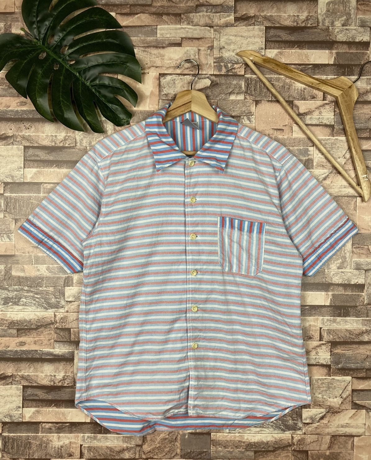 ABAHOUSE Abahouse button tee #T24-2 Size US M / EU 48-50 / 2 - 1 Thumbnail
