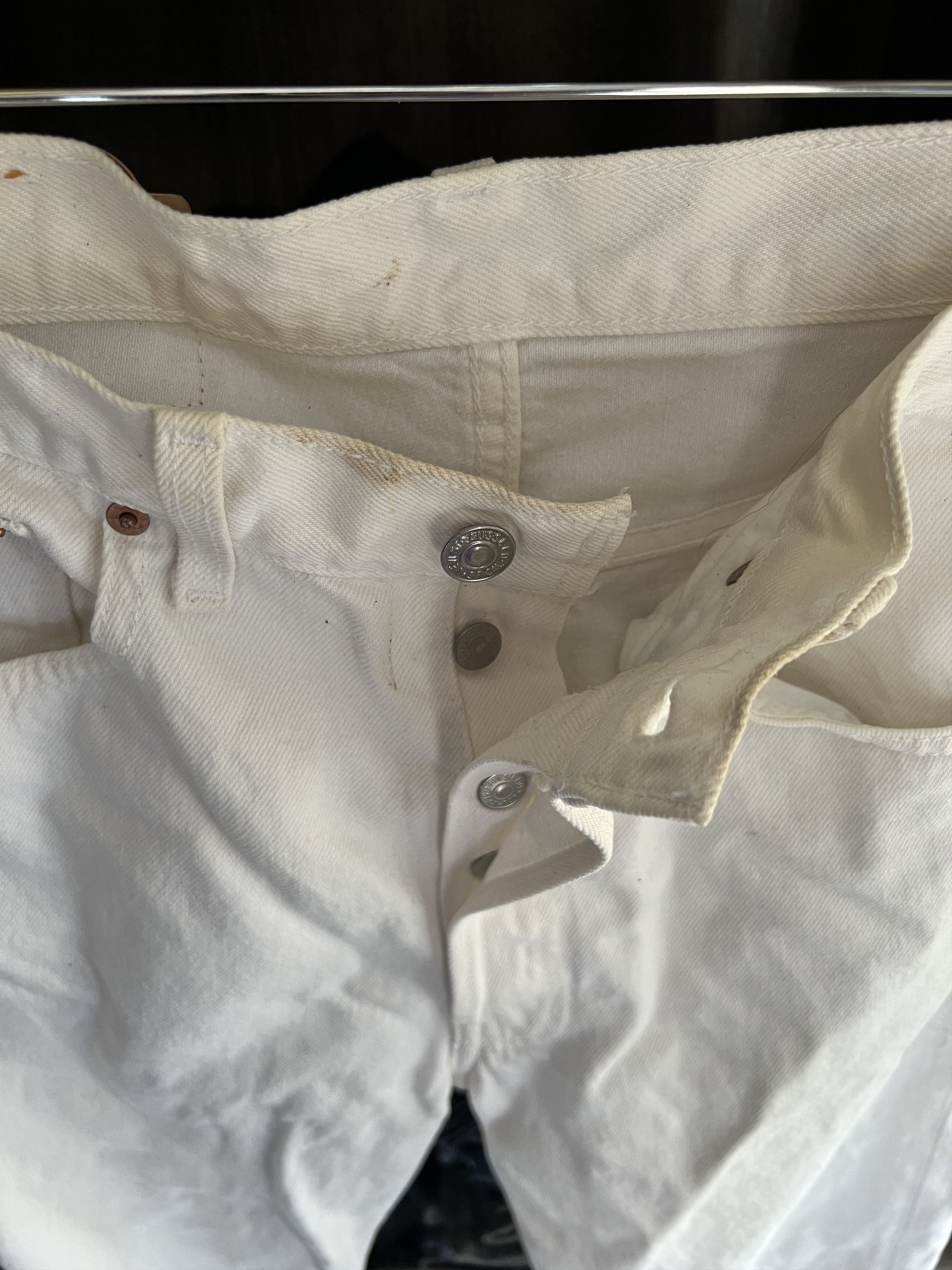 Levi's Vintage Clothing 🔥Rare White Levis 501 Denim Size US 31 - 9 Thumbnail