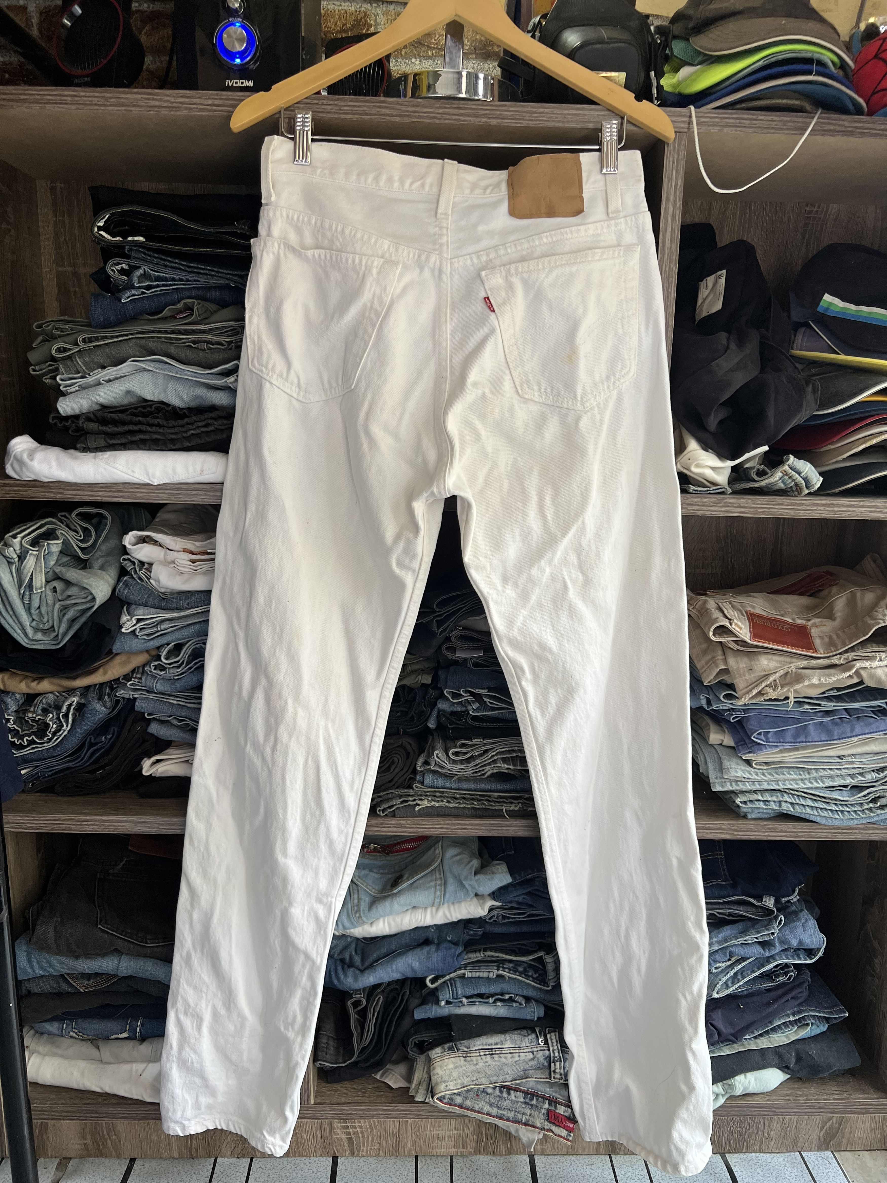Levi's Vintage Clothing 🔥Rare White Levis 501 Denim Size US 31 - 2 Thumbnail