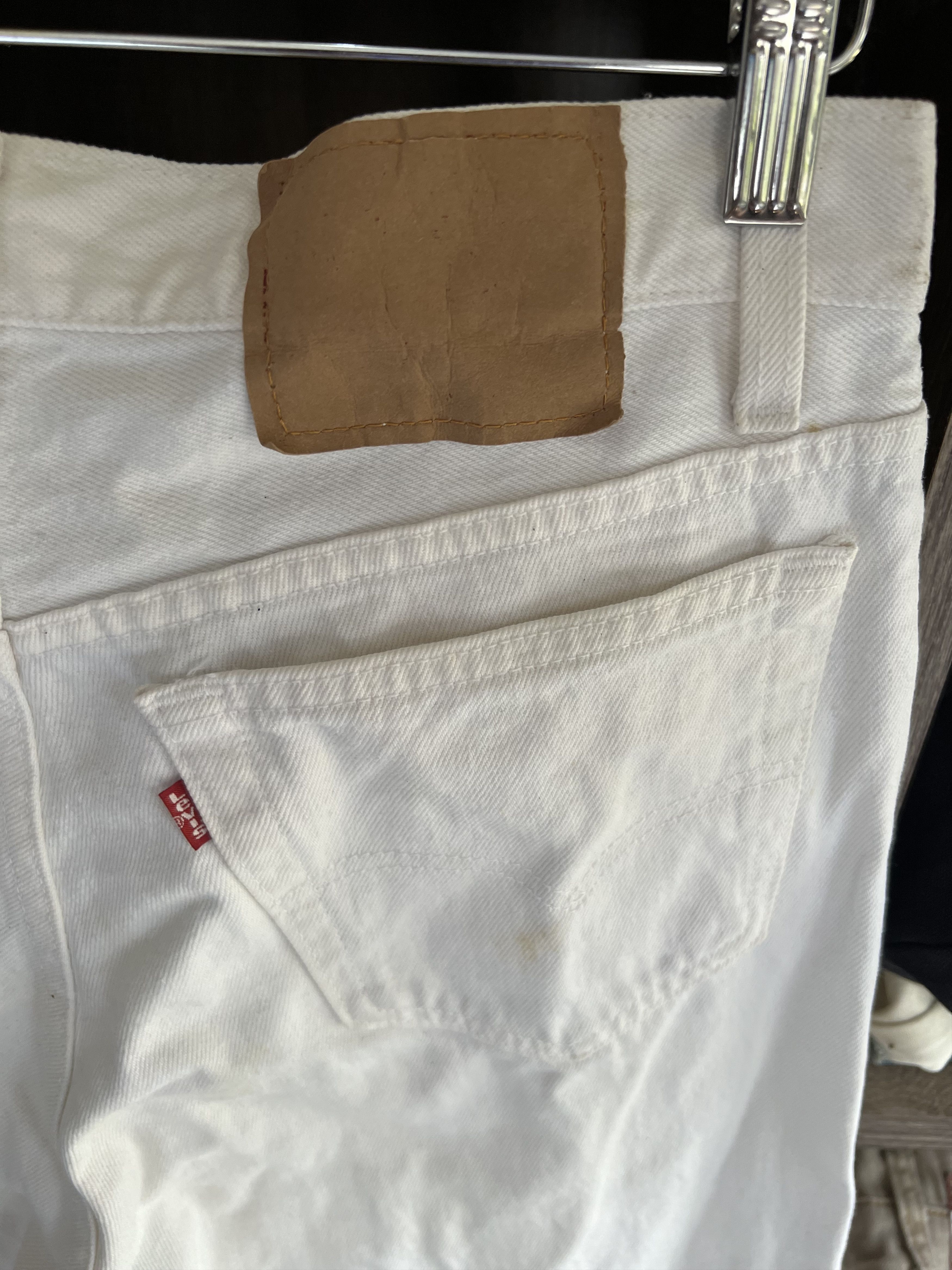 Levi's Vintage Clothing 🔥Rare White Levis 501 Denim Size US 31 - 10 Thumbnail