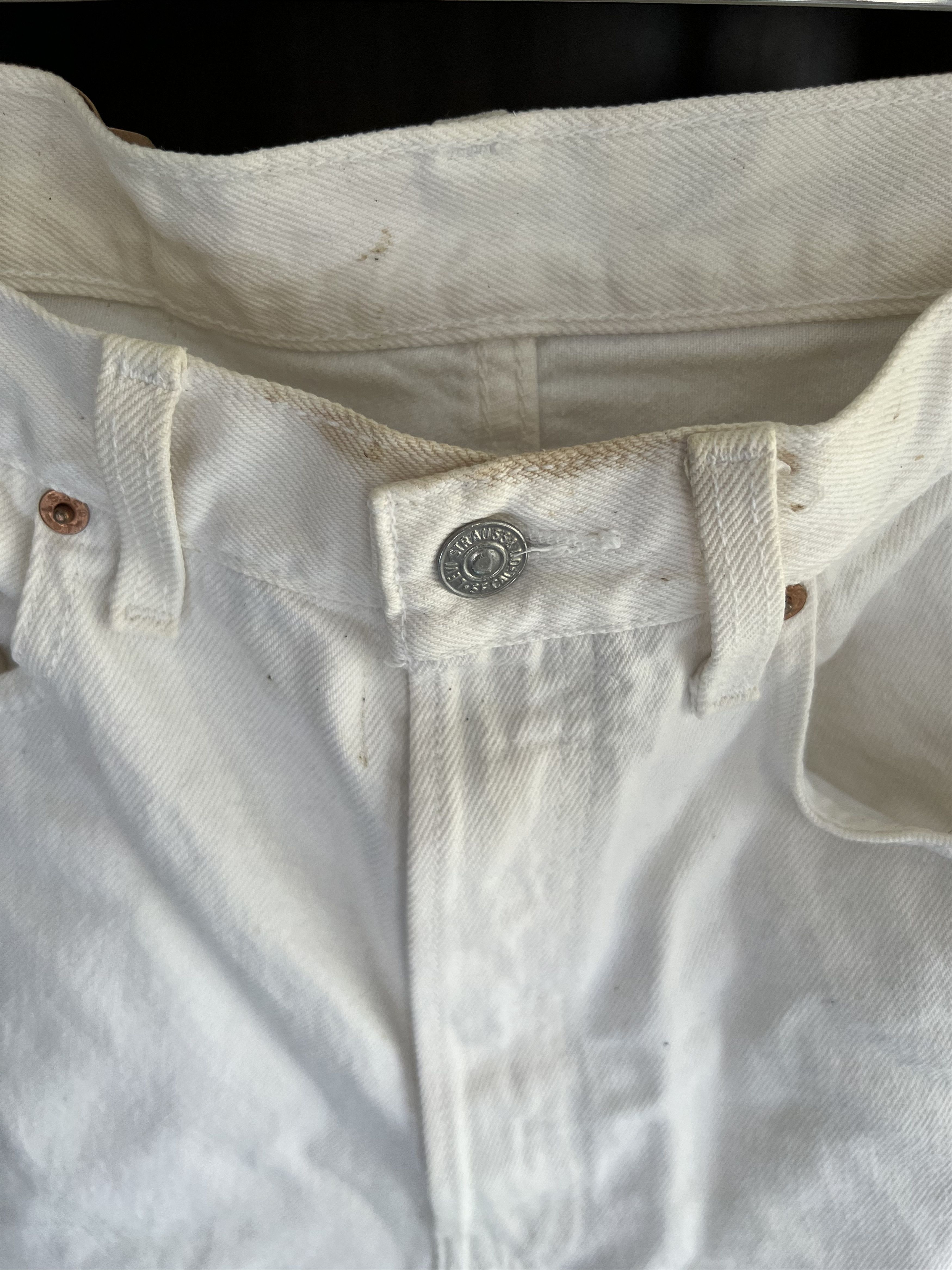 Levi's Vintage Clothing 🔥Rare White Levis 501 Denim Size US 31 - 8 Thumbnail