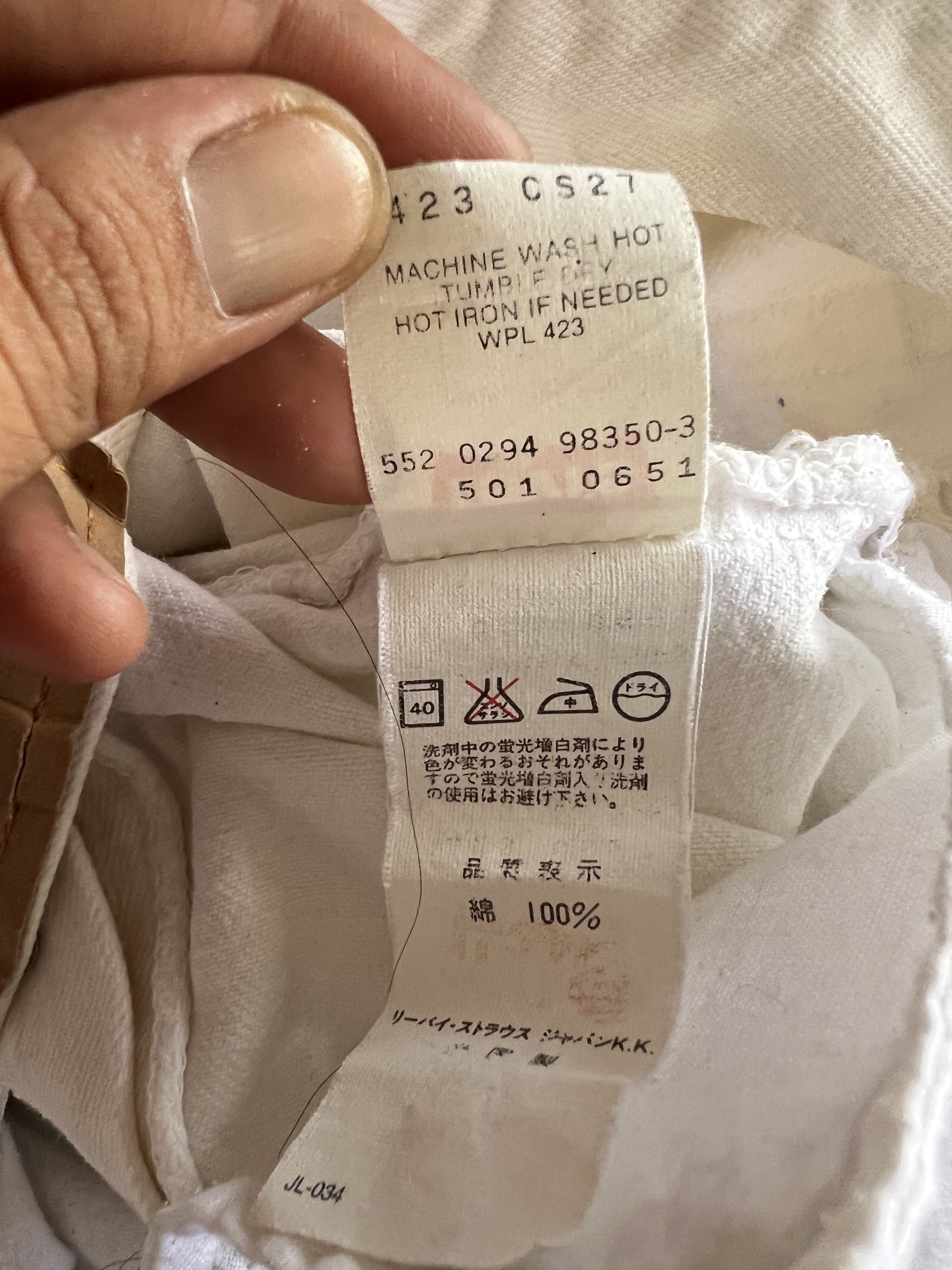 Levi's Vintage Clothing 🔥Rare White Levis 501 Denim Size US 31 - 13 Thumbnail