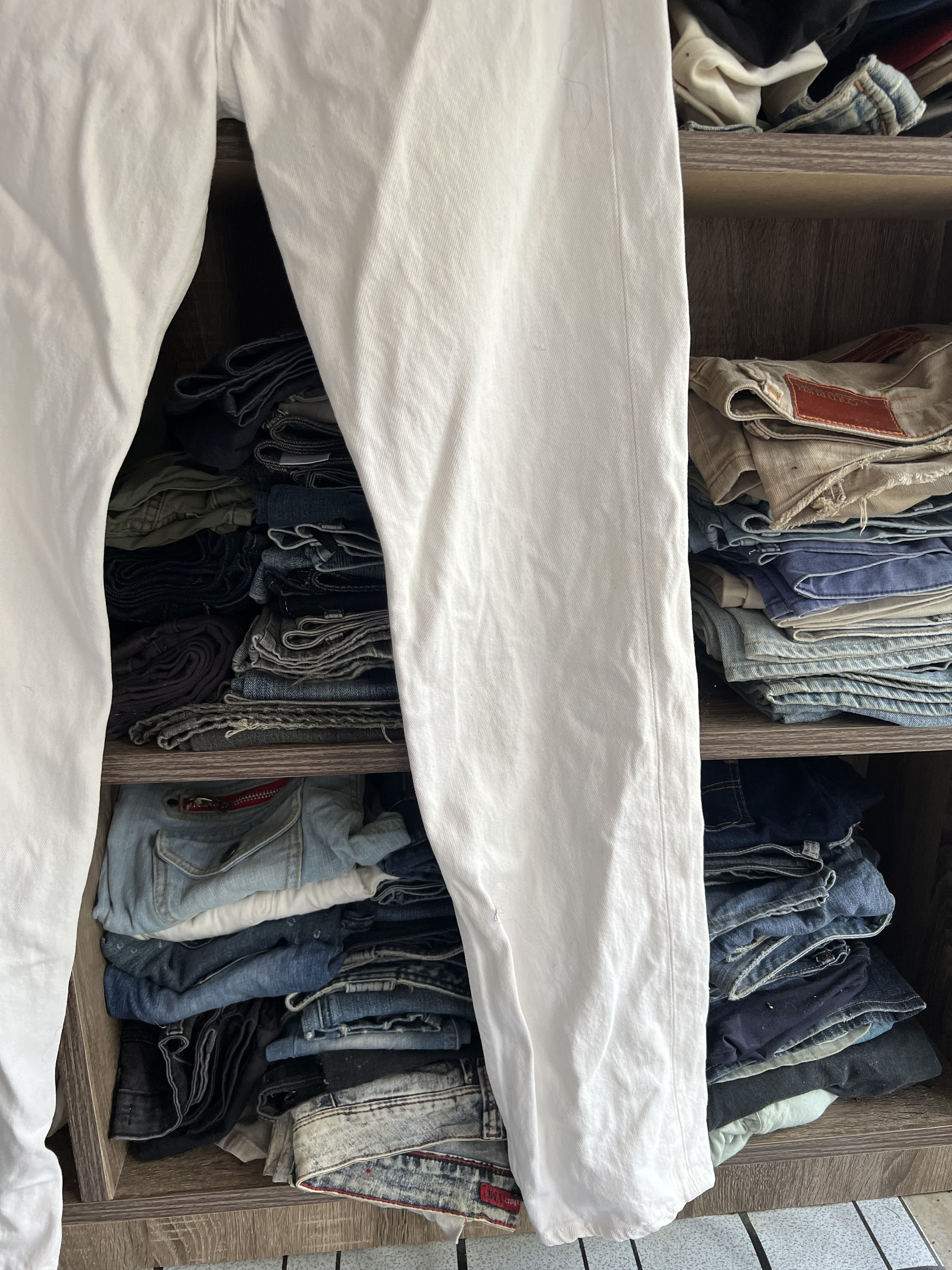 Levi's Vintage Clothing 🔥Rare White Levis 501 Denim Size US 31 - 6 Thumbnail