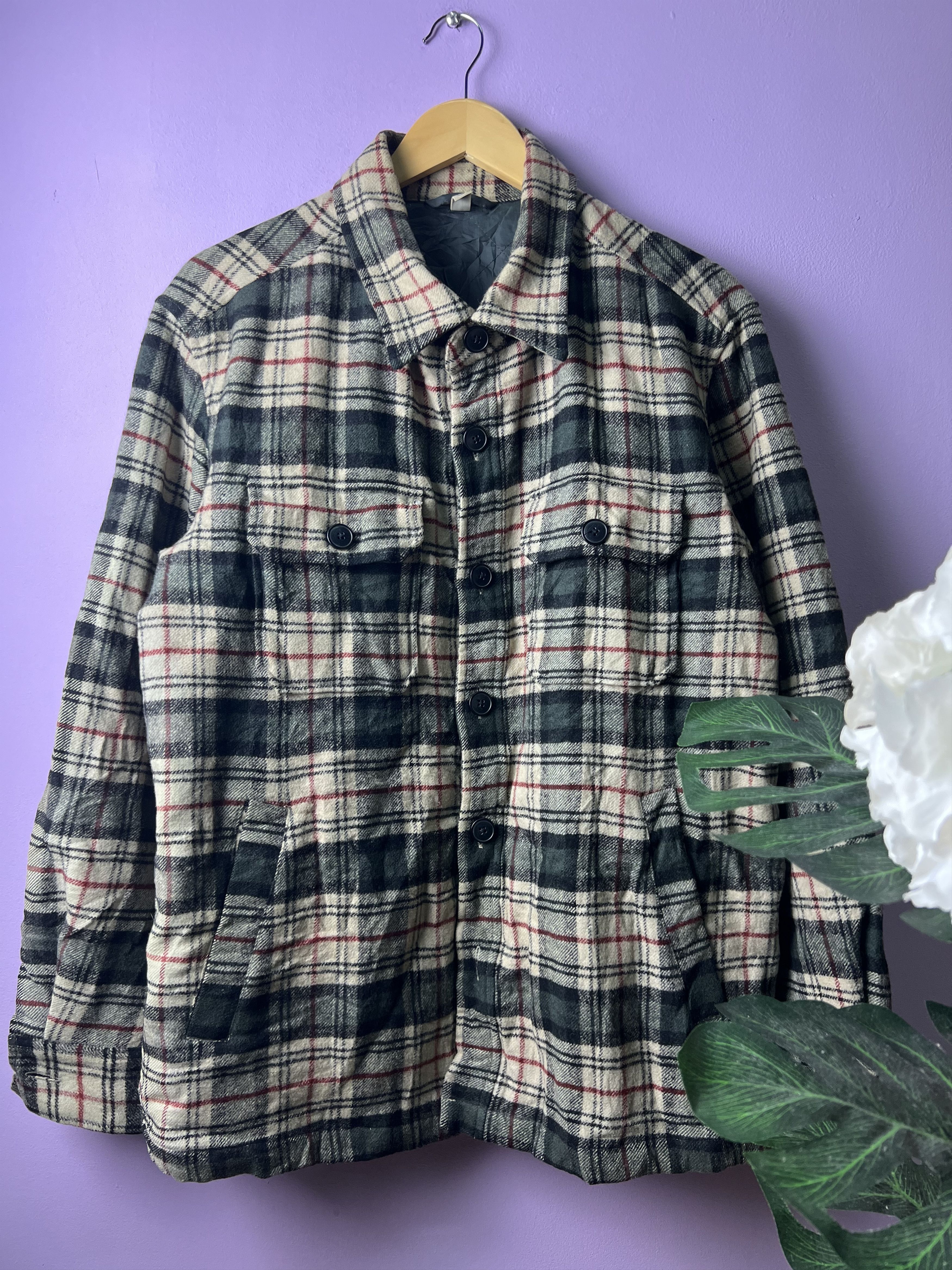 Japanese Brand 🔥Uniqlo Checkered Flannel Quilted Jackets Size US M / EU 48-50 / 2 - 2 Thumbnail