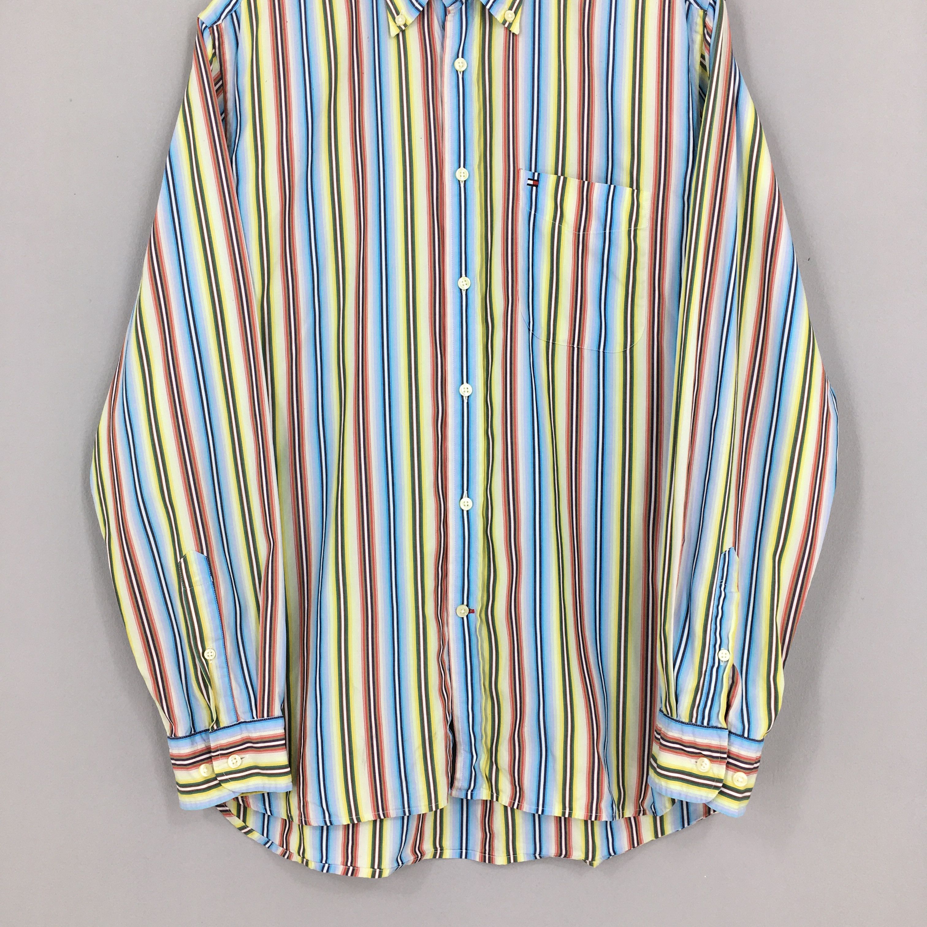 Tommy Hilfiger × Vintage Vintage 1990's Tommy Hilfiger Stripes Oxfords Medium Size US M / EU 48-50 / 2 - 3 Thumbnail