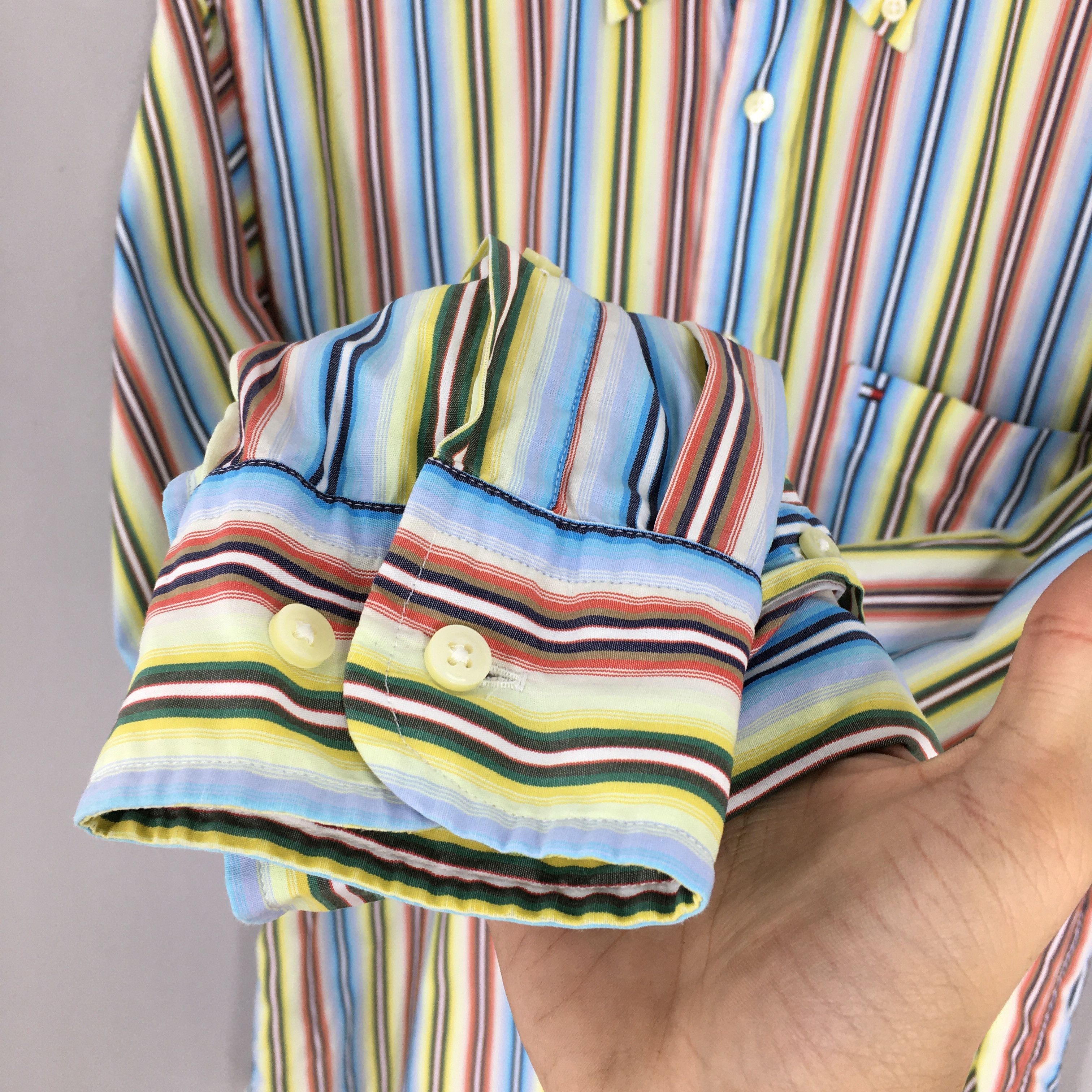 Tommy Hilfiger × Vintage Vintage 1990's Tommy Hilfiger Stripes Oxfords Medium Size US M / EU 48-50 / 2 - 5 Thumbnail