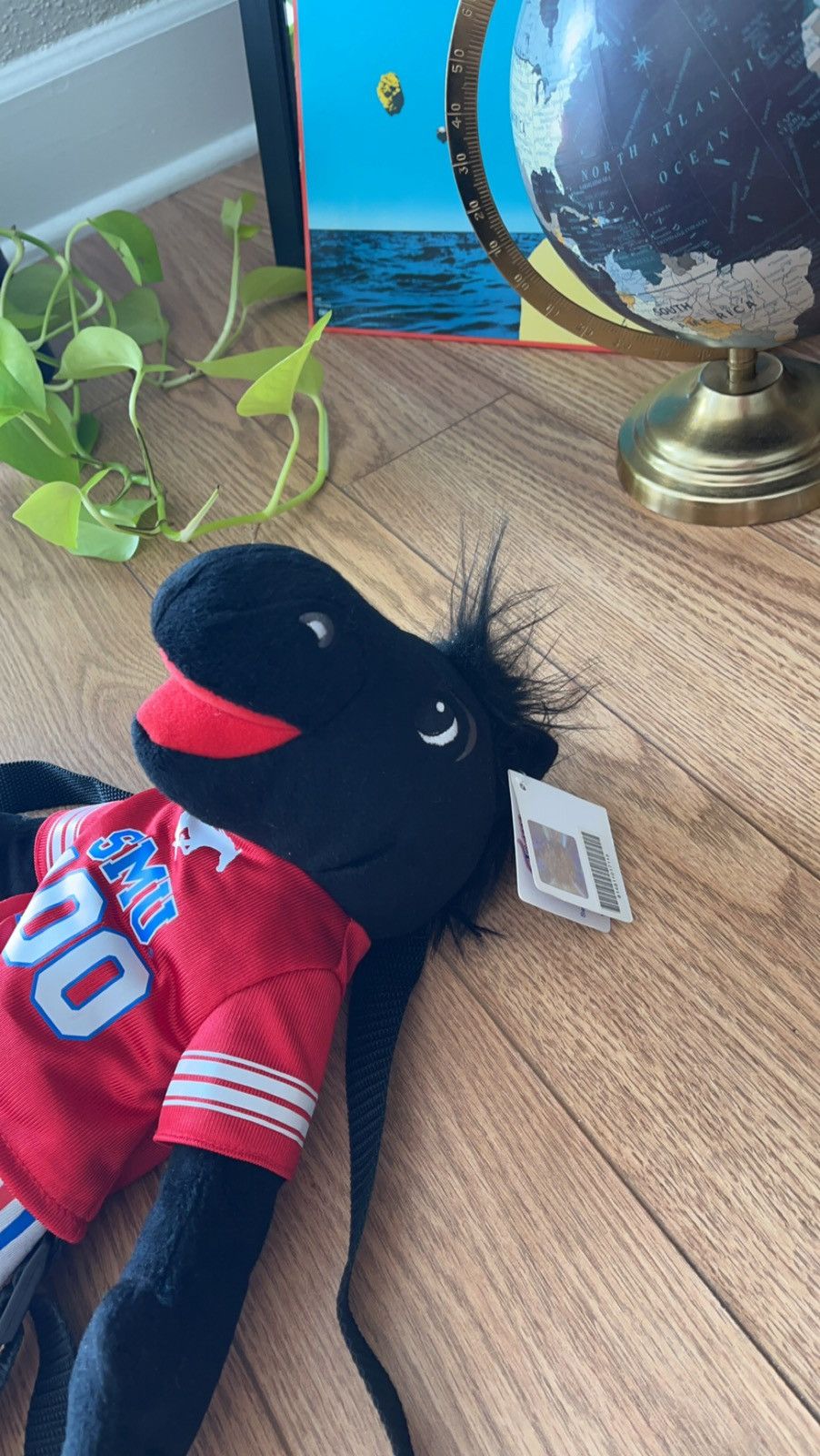 Vintage Y2k plush backpack SMU college mascot NEW Size ONE SIZE - 2 Thumbnail