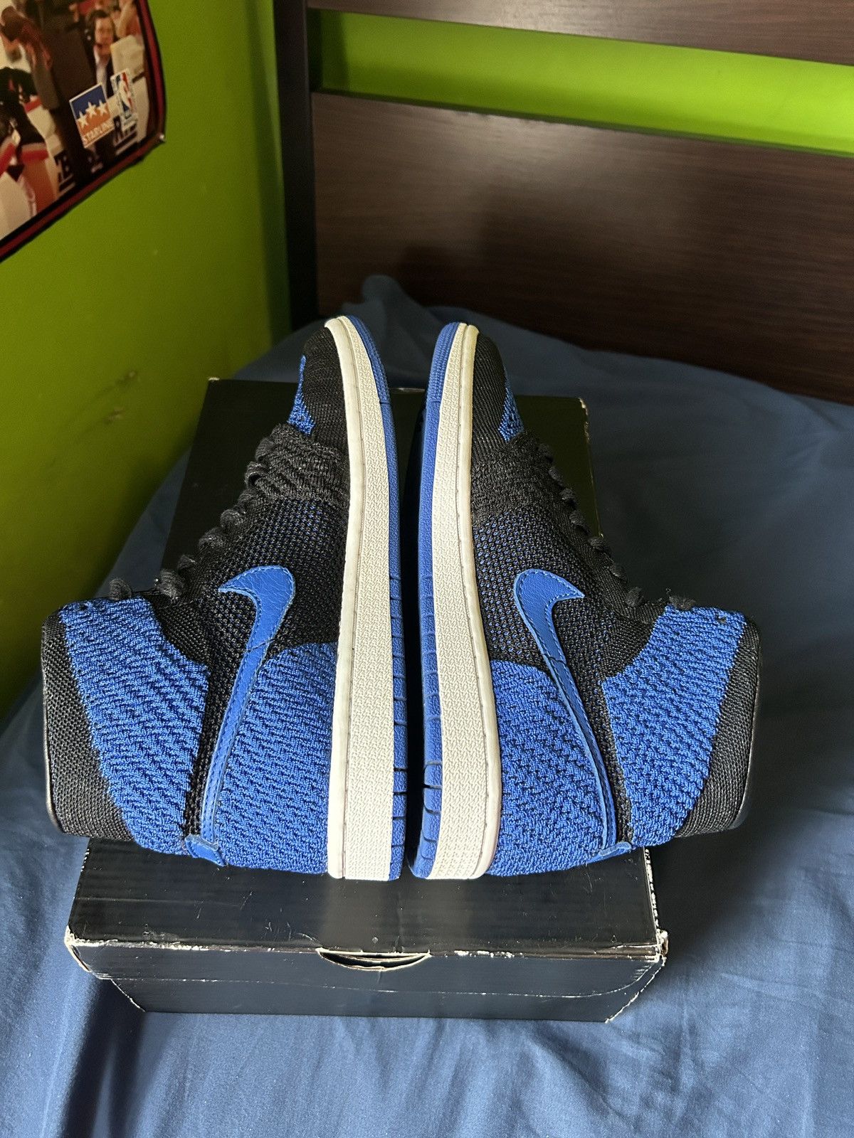 Jordan Brand × Nike Air Jordan 1 Retro High OG Flyknit Royal Blue Size US 5.5 / EU 38 - 5 Thumbnail