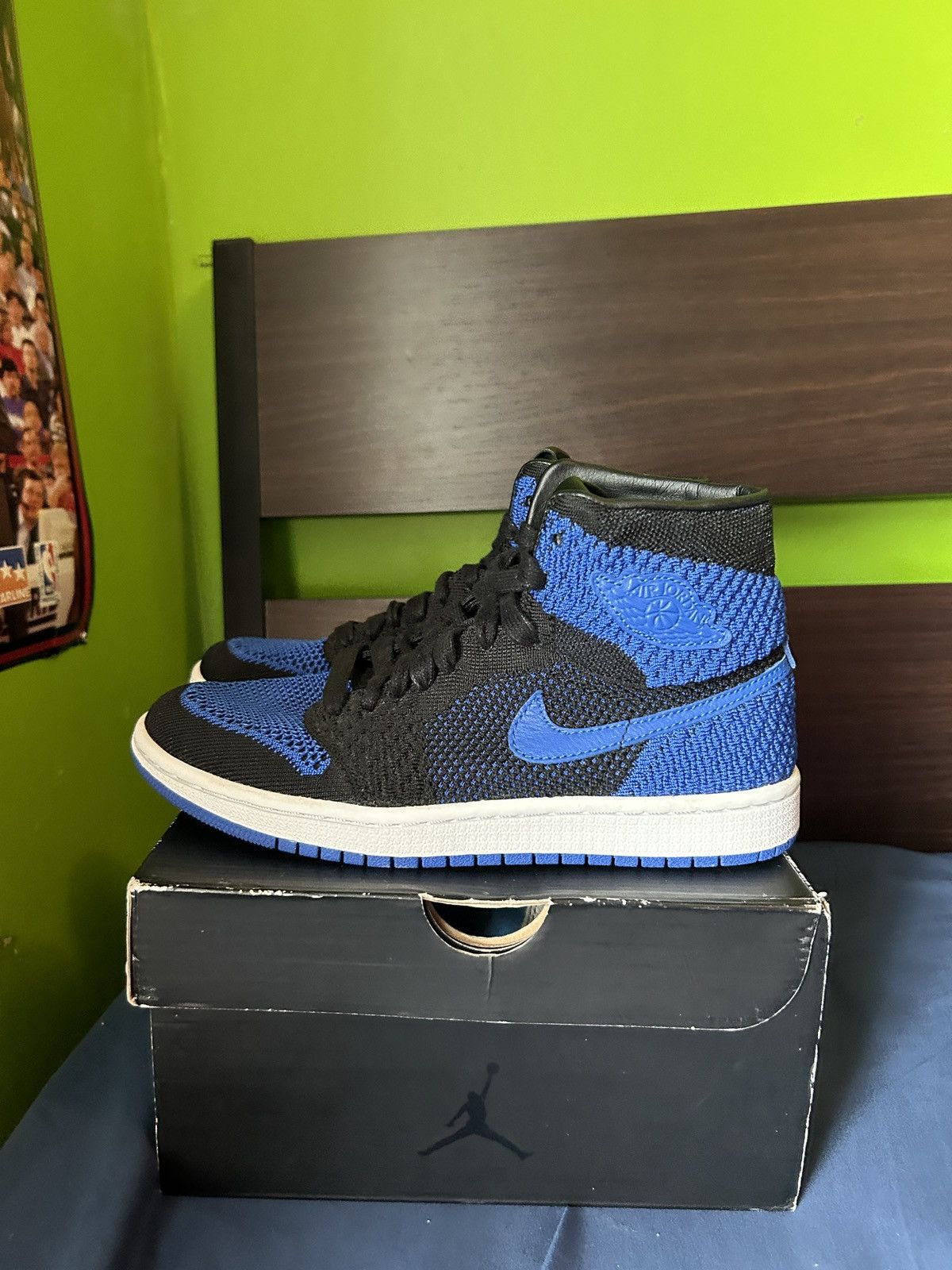 Jordan Brand × Nike Air Jordan 1 Retro High OG Flyknit Royal Blue Size US 5.5 / EU 38 - 7 Thumbnail