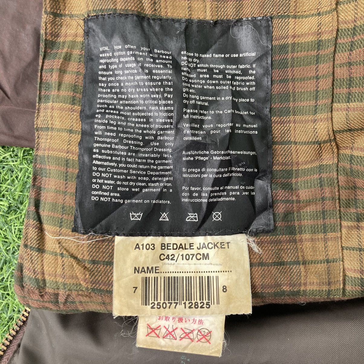 Barbour DISTRESSED BARBOUR BEDALE WAXED JACKET Size US XL / EU 56 / 4 - 18 Thumbnail