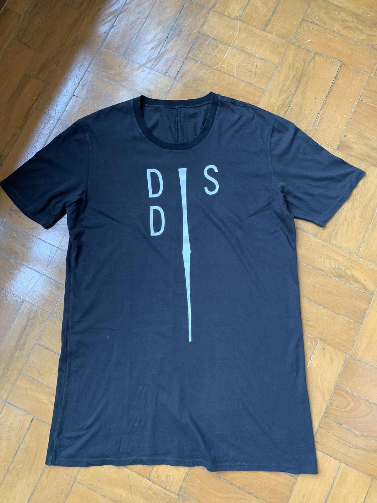 Silent By Damir Doma Damir Doma Black cotton longline print detail t-shirt Size US M / EU 48-50 / 2 - 1 Thumbnail