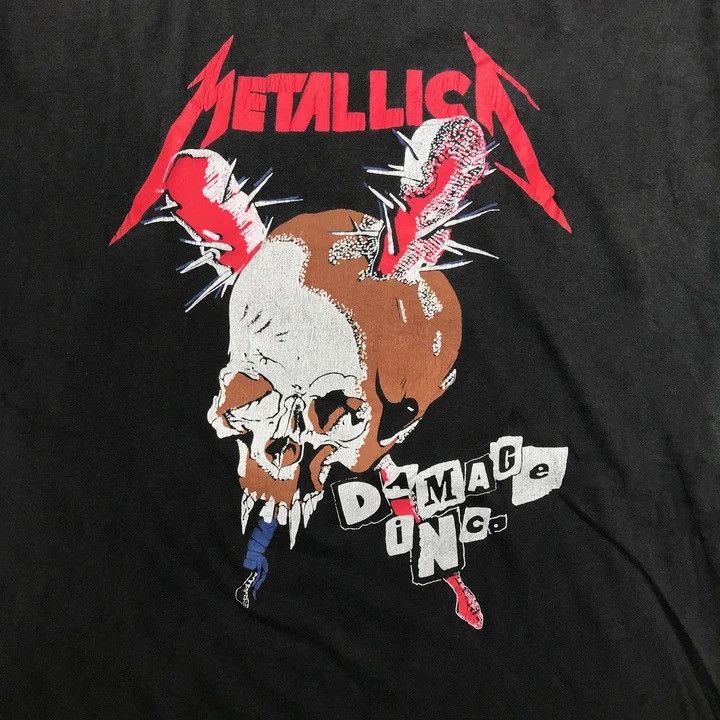 Band Tees Metallica Damage Inc 80s Vintage Concert Bootleg T-Shirt Tee Size US L / EU 52-54 / 3 - 3 Thumbnail