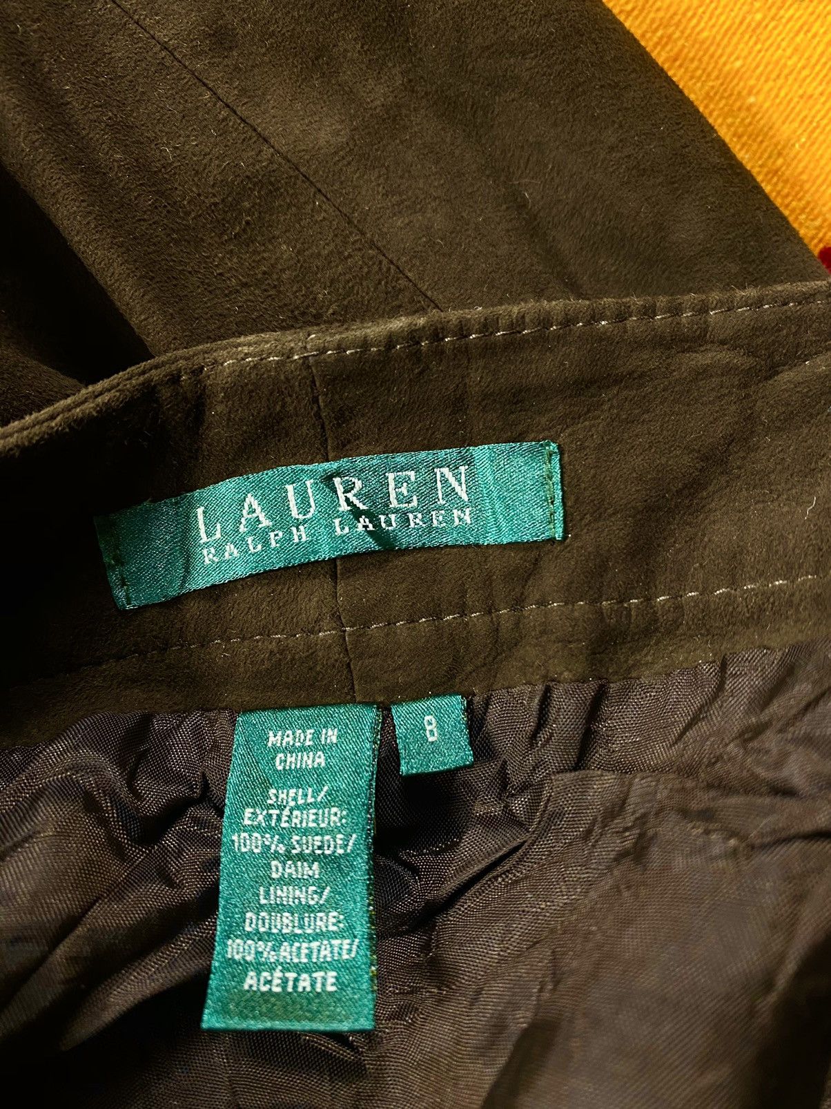 Polo Ralph Lauren Polo Ralph Lauren Genuine Suede Leather S kirt Size 31" - 7 Thumbnail