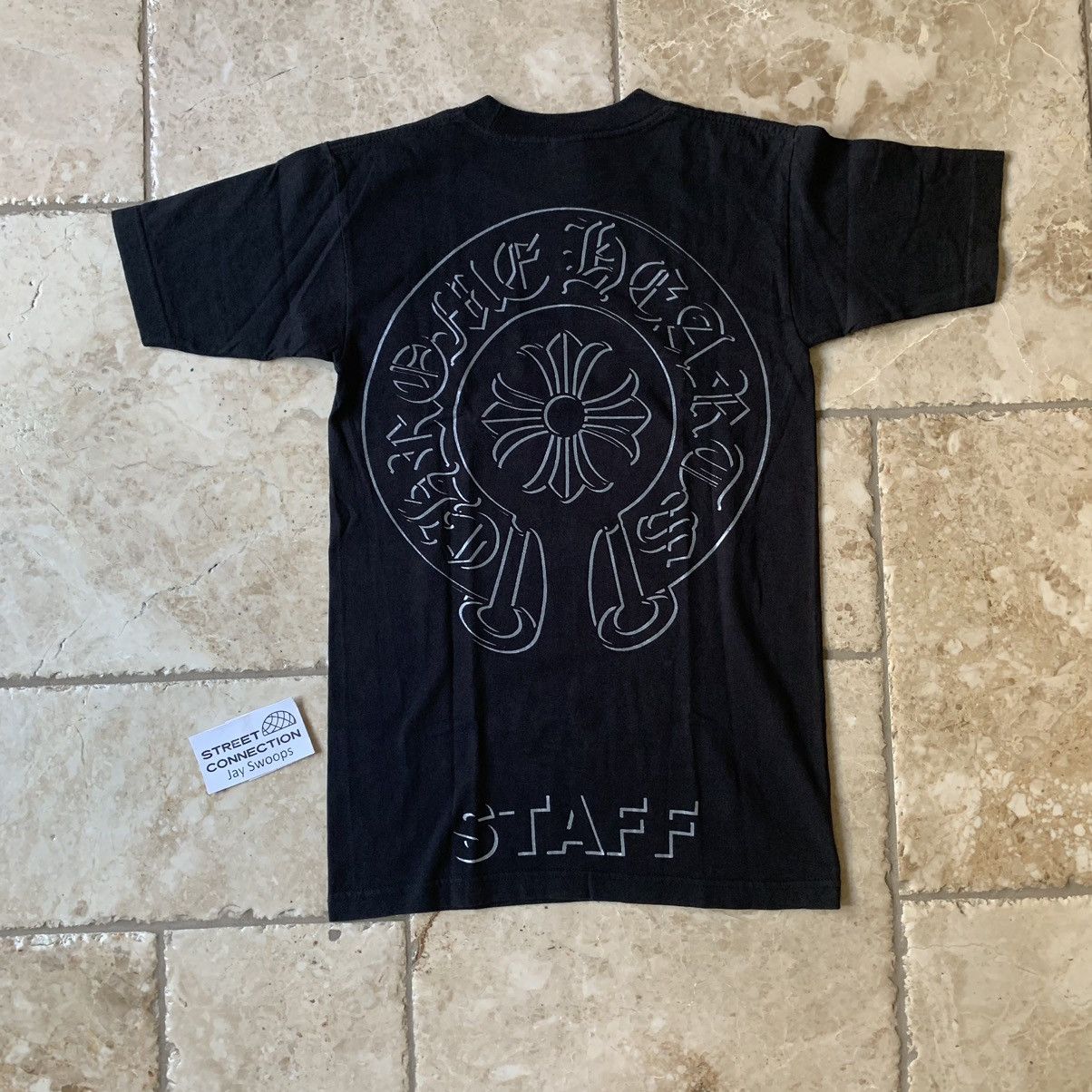 Chrome Hearts CHROME HEARTS STAFF TEE BLACK SIZE SMALL SHADOW DESIGN ...