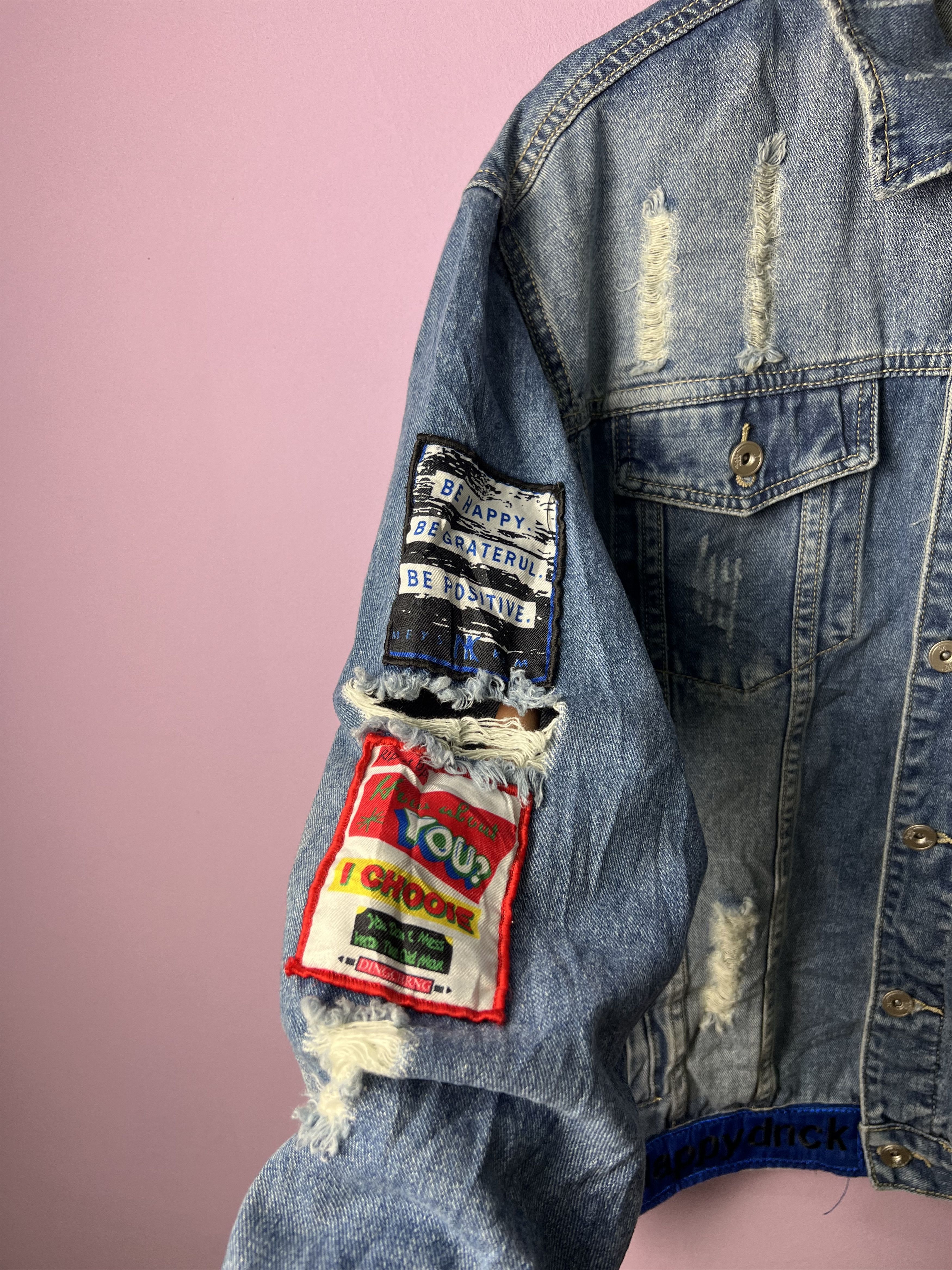 Japanese Brand 🔥Rare New Denim Patches Distressed Denim Jackets Size US M / EU 48-50 / 2 - 9 Thumbnail