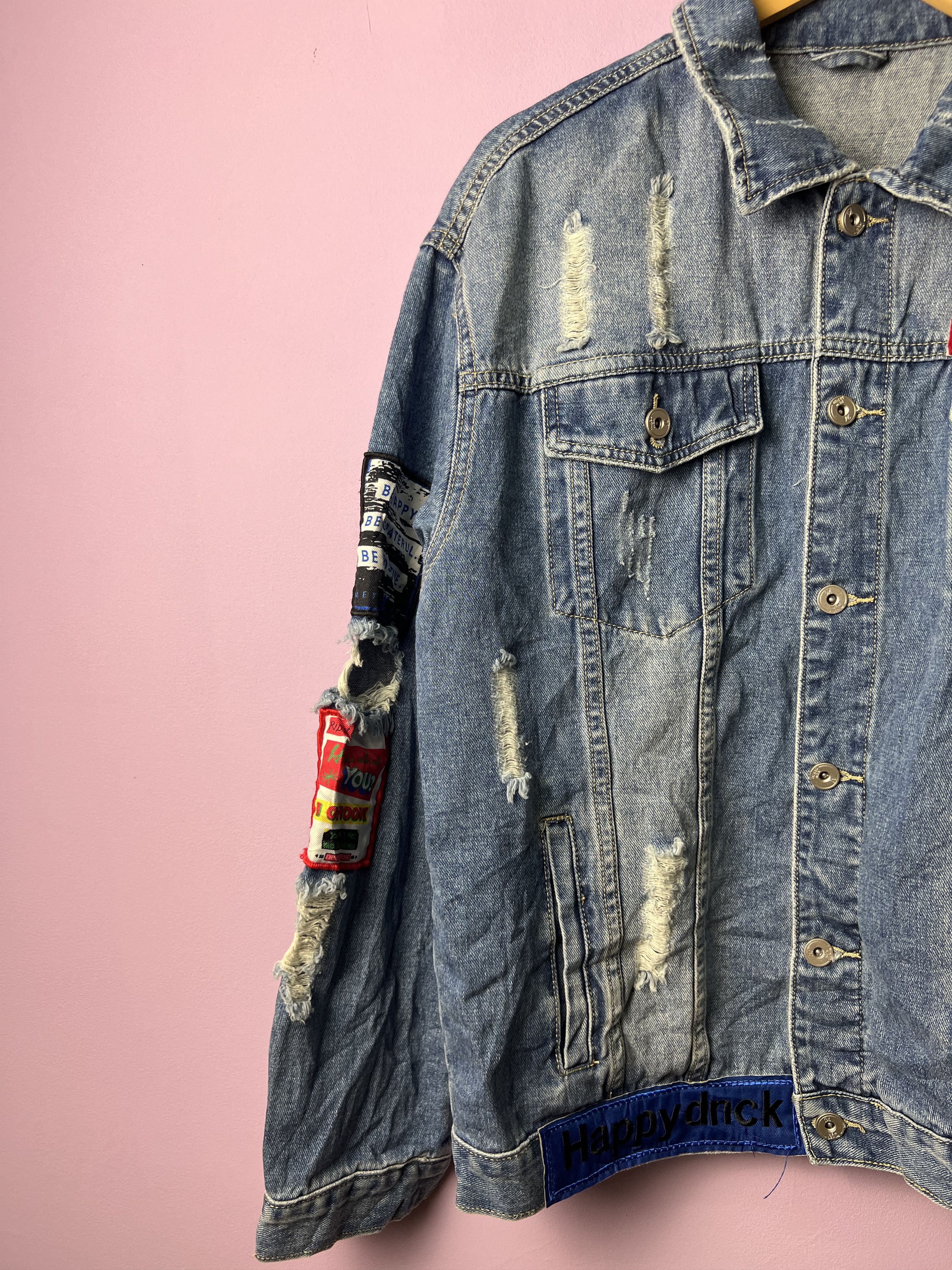 Japanese Brand 🔥Rare New Denim Patches Distressed Denim Jackets Size US M / EU 48-50 / 2 - 4 Thumbnail